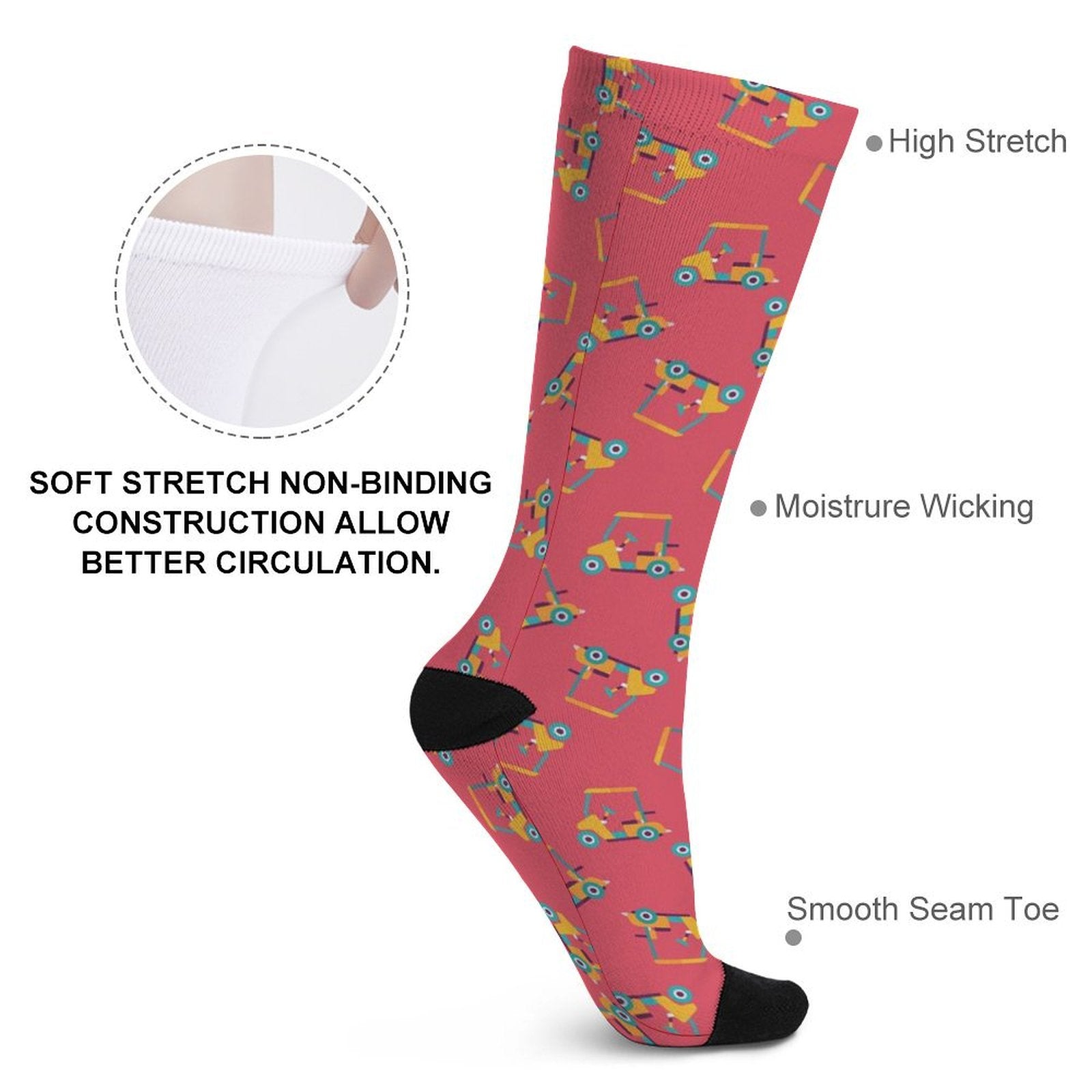 Cart Cruising Prined socks Gifts for Men Women