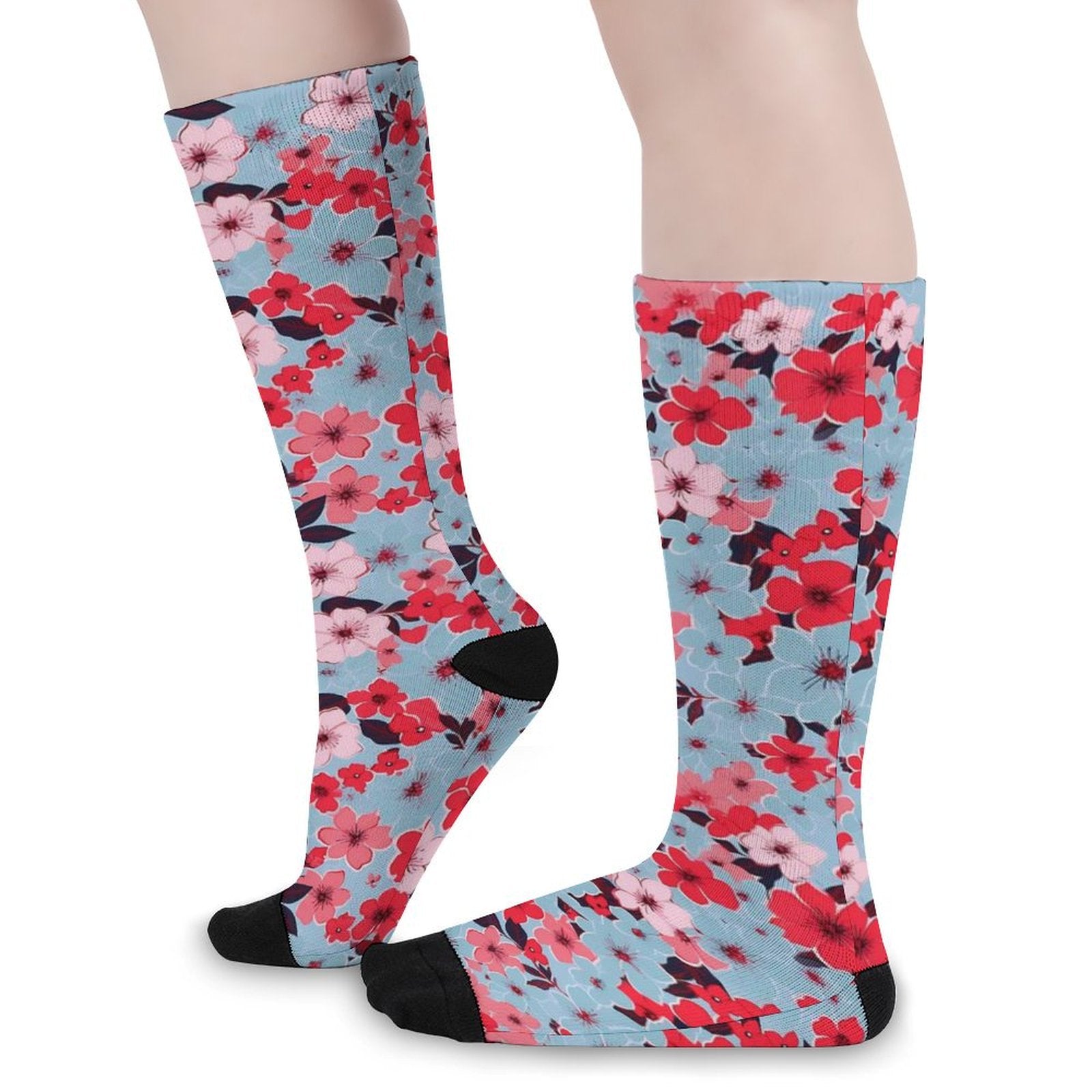 Tropical flowers Prined socks Gifts for Men Women