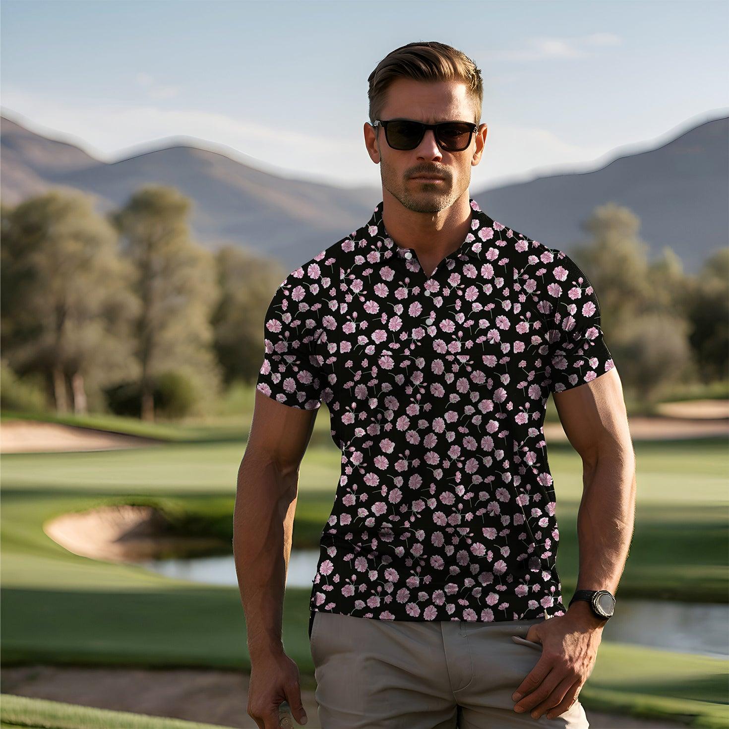 Men's golf flower polo