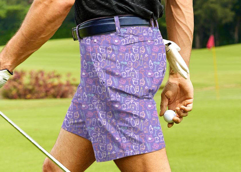 Men Here for the Drinks Golf Shorts