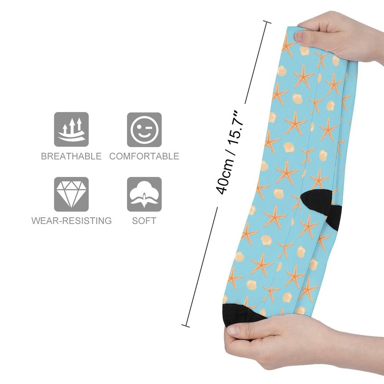 Seaside er Prined socks Gifts for Men Women