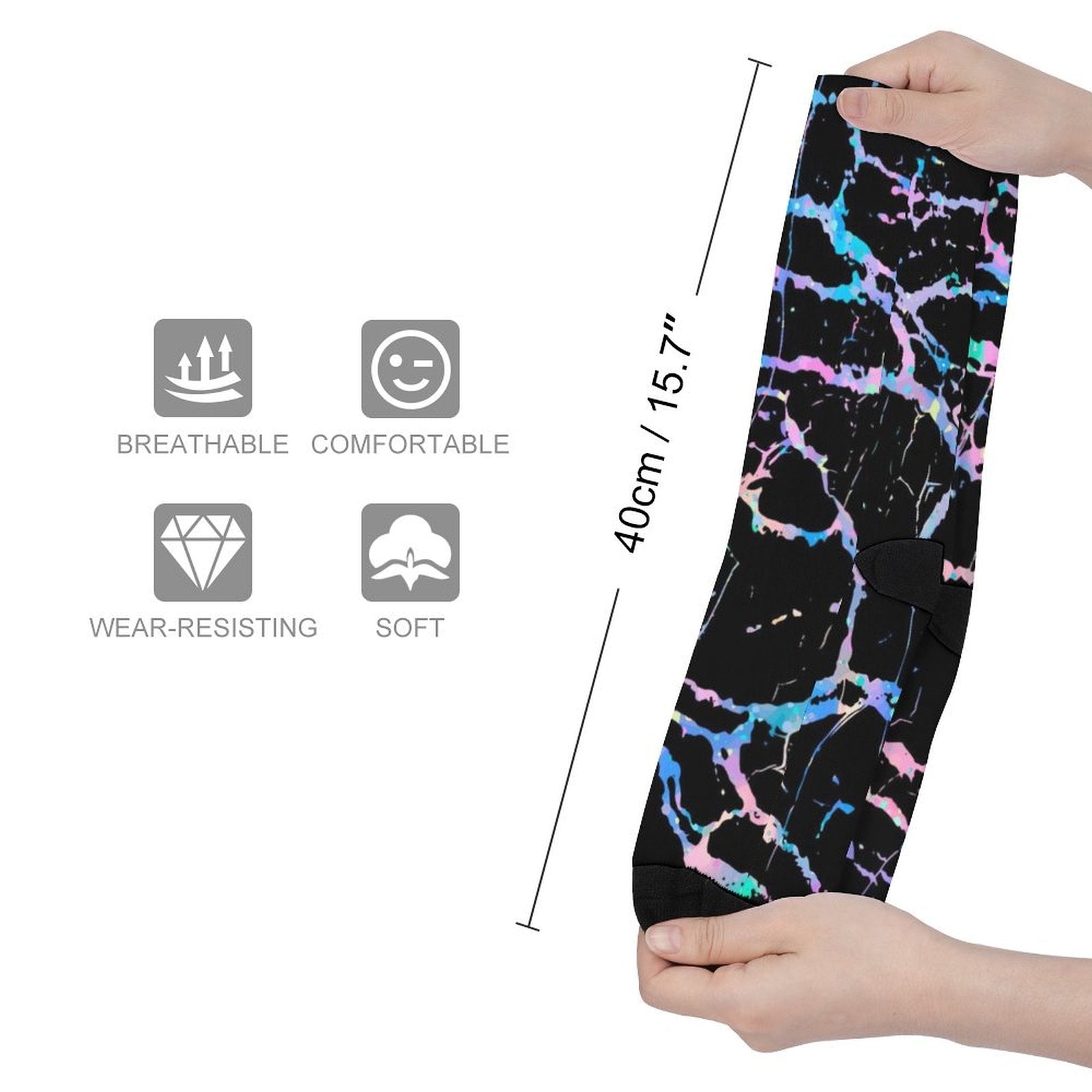 Rainbow Lightning Prined socks Gifts for Men Women