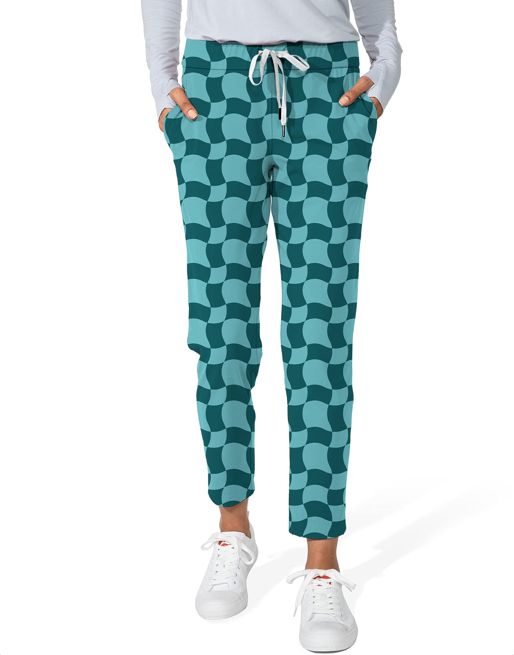 Wavy SquareTanjirou Women's 7/8 Stretch Ankle Golf Pants