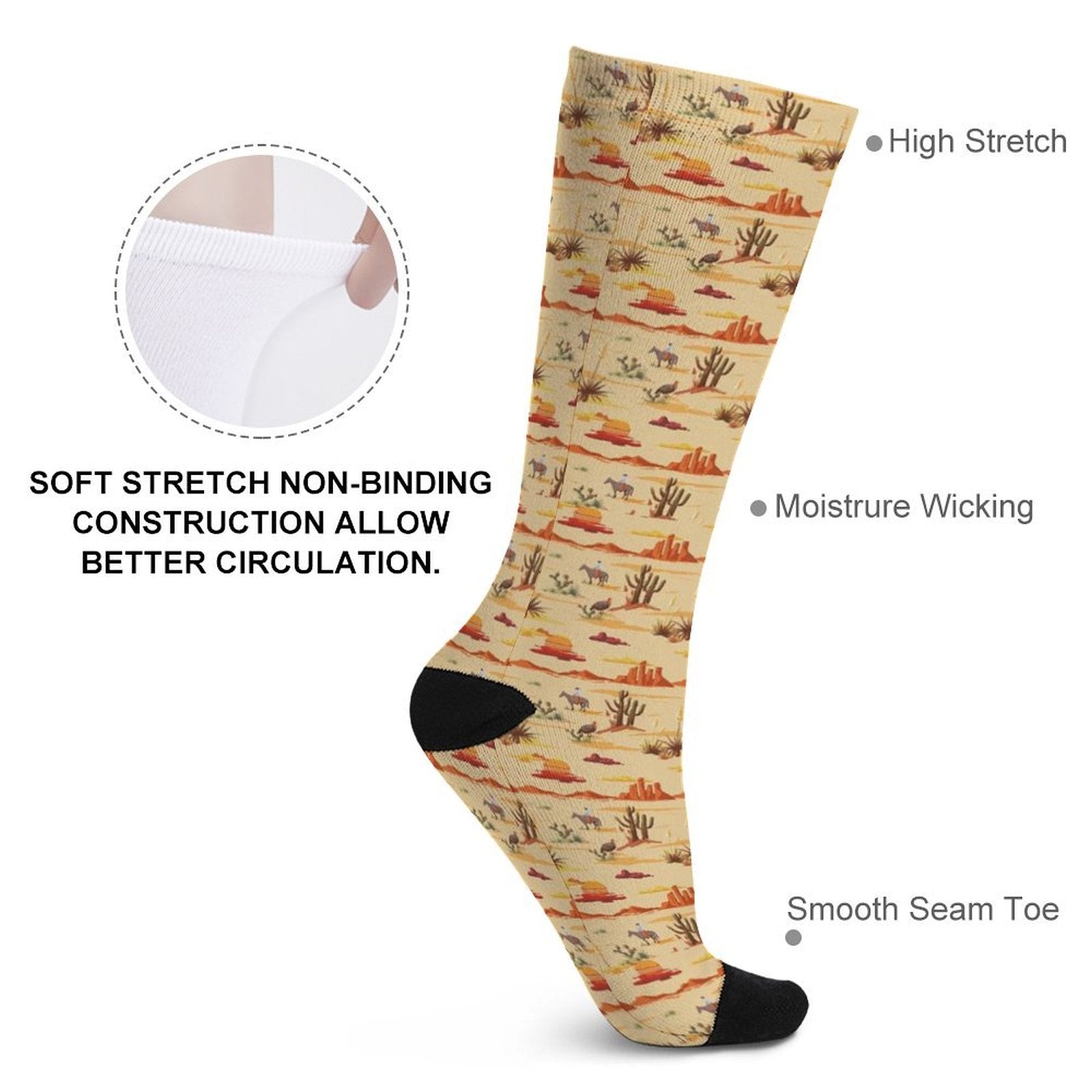 Vintage Desert Prined socks Gifts for Men Women