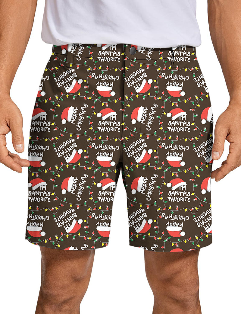 Men's Christmas hat Golf Shorts