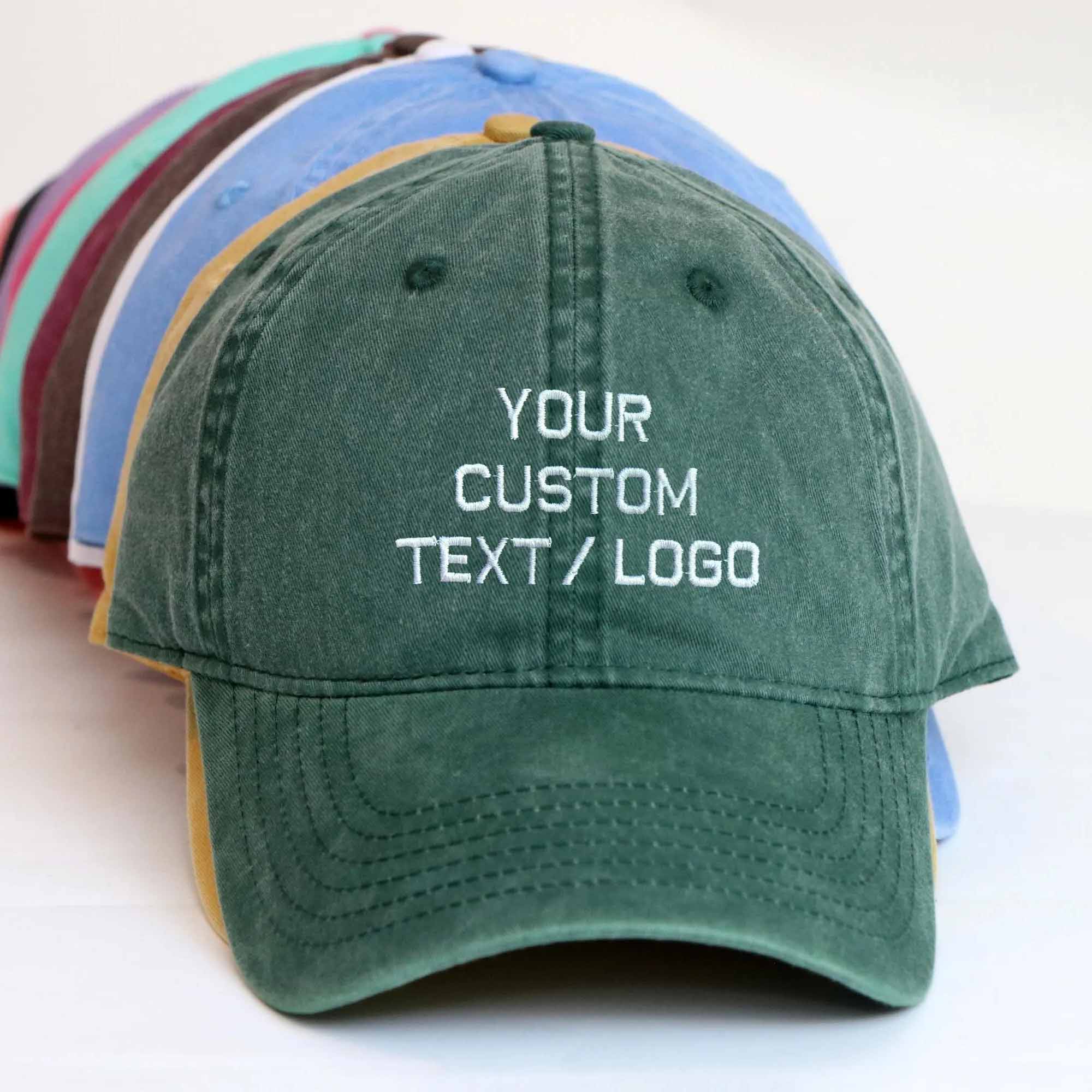 Personalized Custom Text Embroidered Vintage Name Hats
