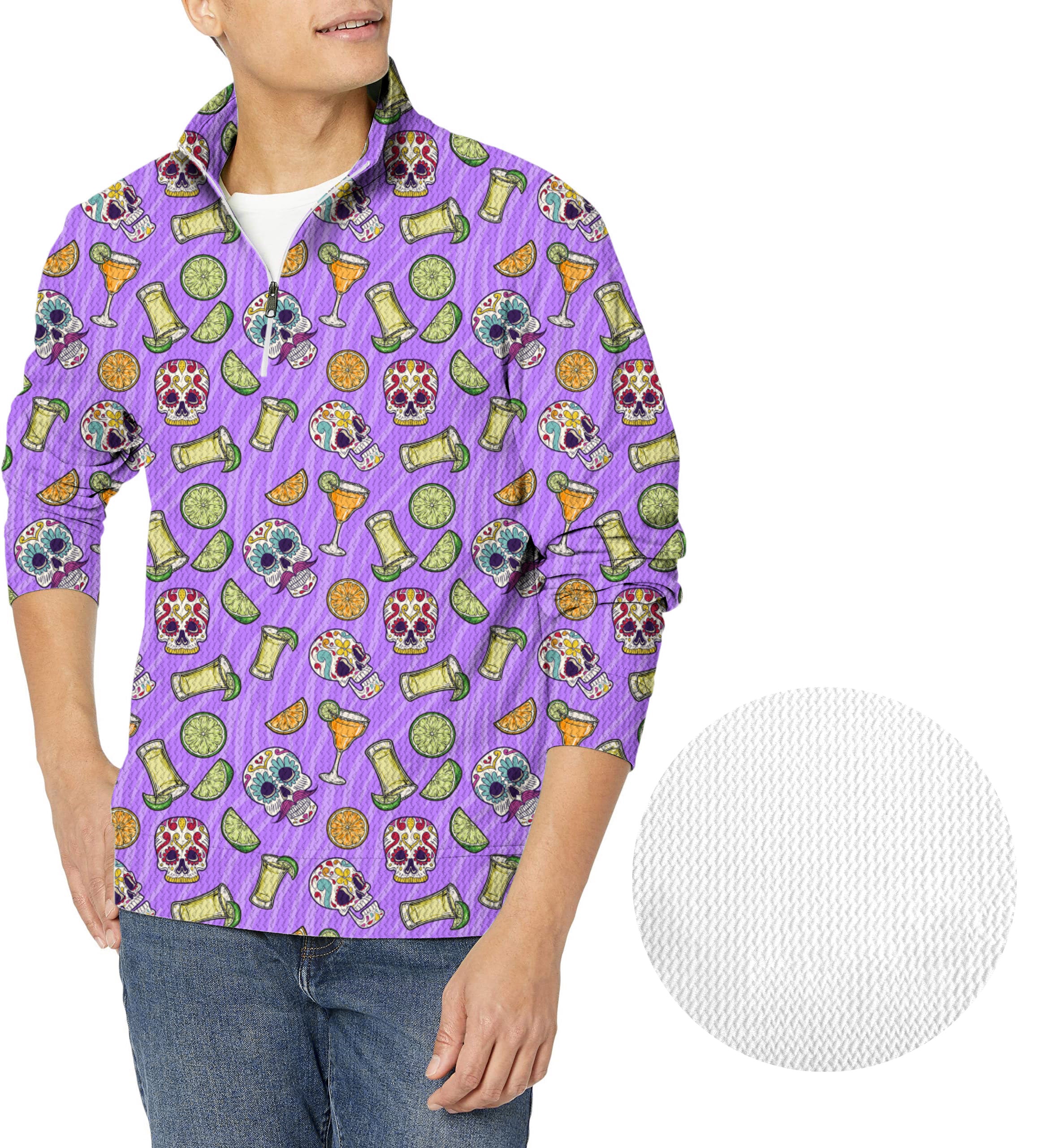 Summer Tequila-Men's Golf Waffle Zipper Pullover
