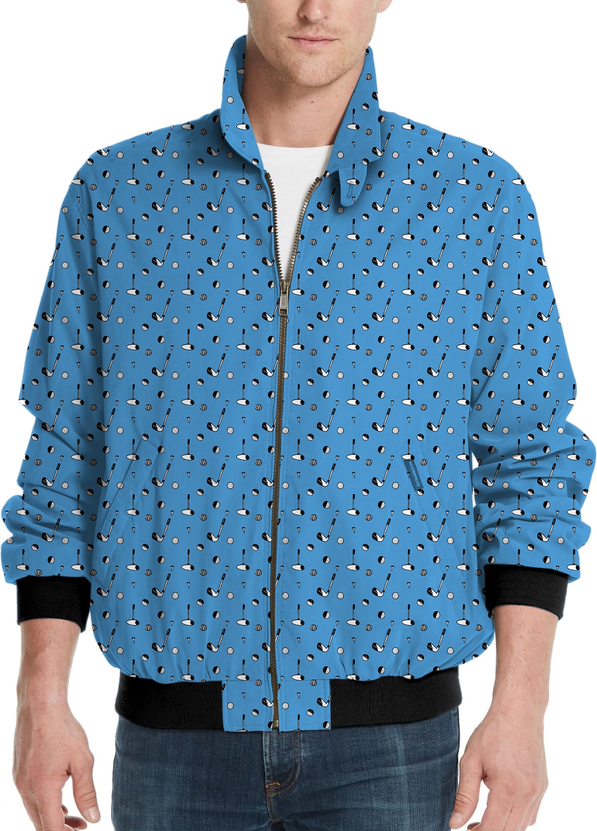 Sky-blue golf life Men's Golf Windbreaker Light Jacket