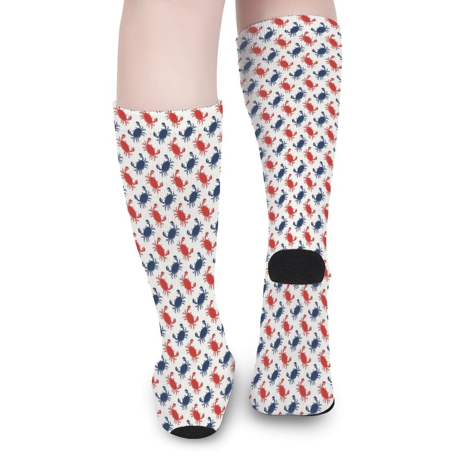 Blue and red Crab Prined socks Gifts for Men Women