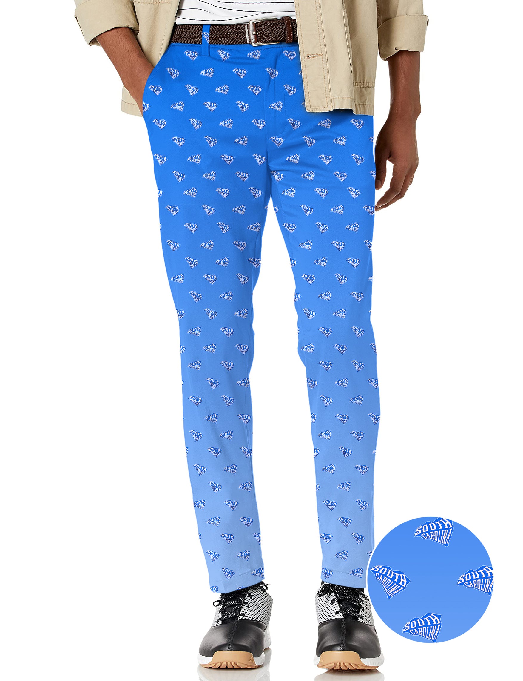 Men's Blue South Carolina Stretch Golf Pants