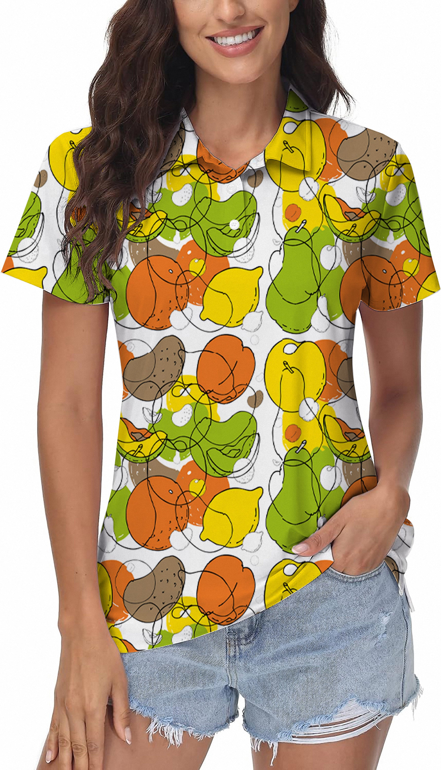 colorfull fruit Women's Golf Polo