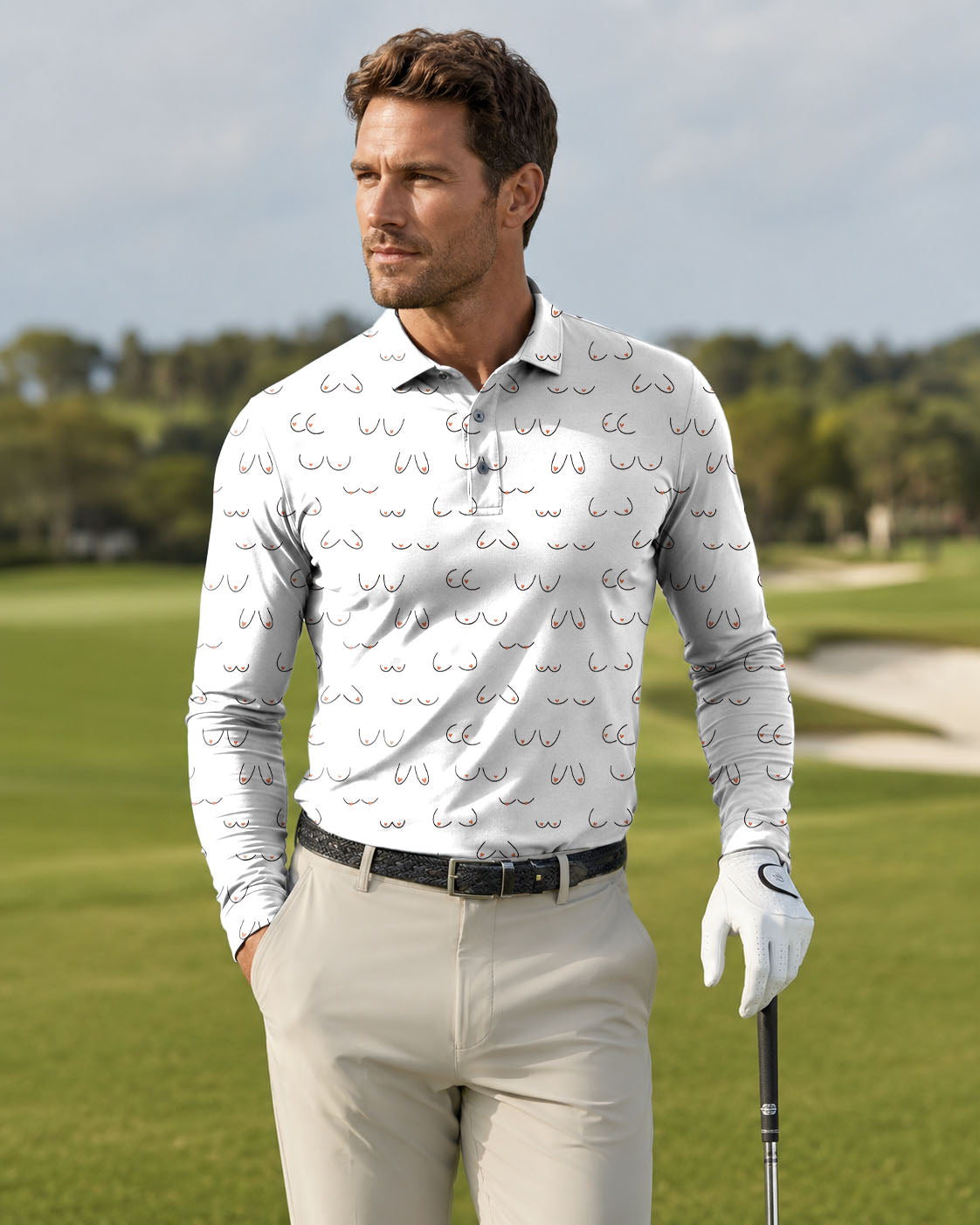 Men's golf Long-sleeved Polo sex