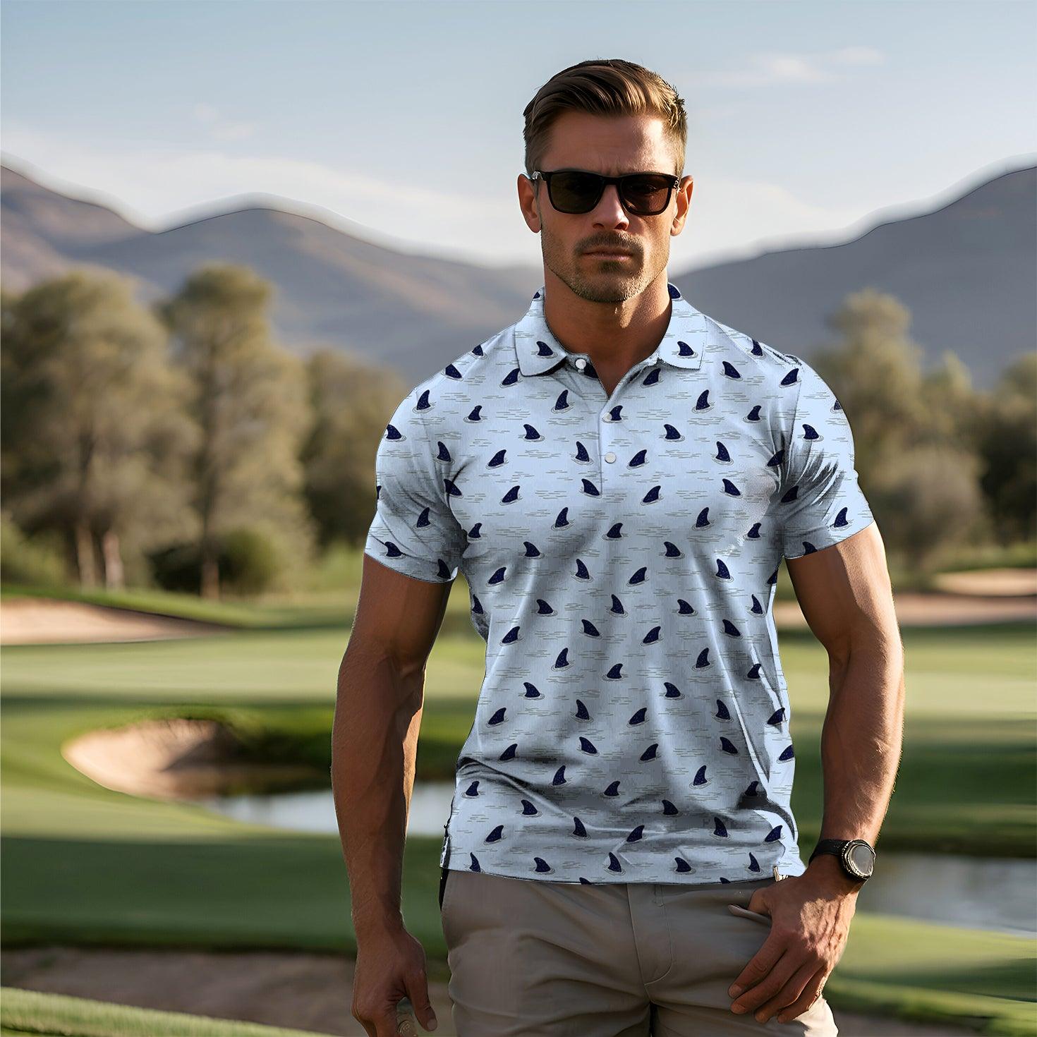 Men's Sharks Below golf polo