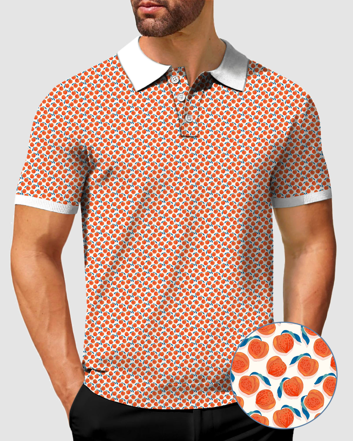 Men's momo peach Polo