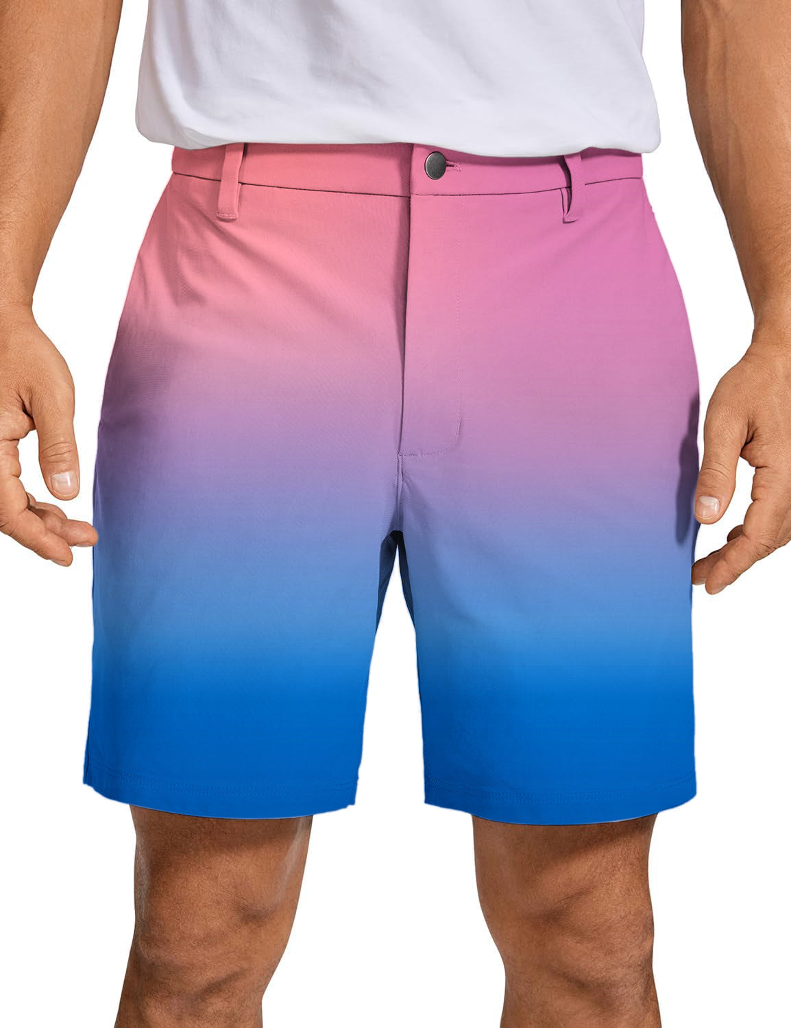 Men's Blue-Pink Gradient Golf Shorts