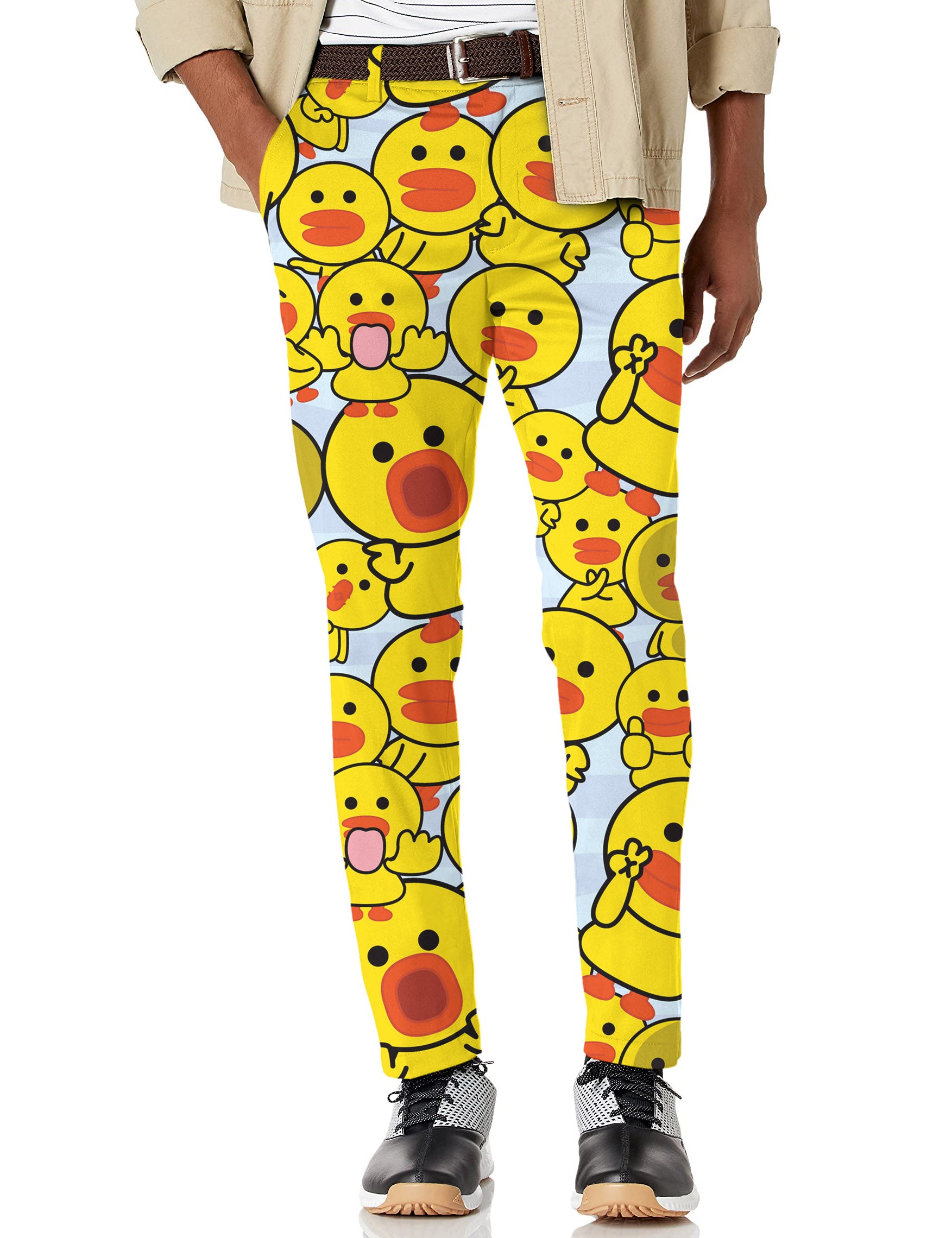 Men's Yellow duck Stretch Golf Pants