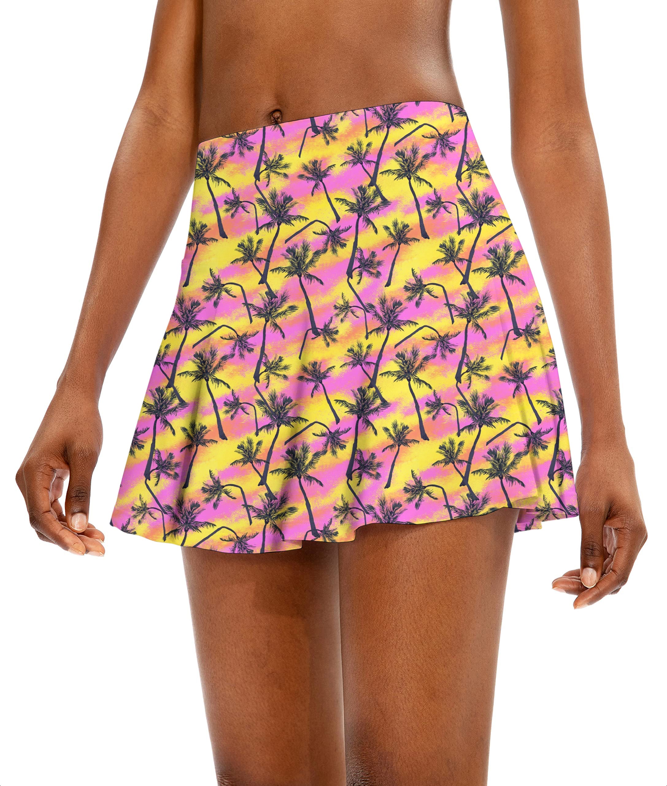 GRAPHIC PRINT Women's Athletic Golf Skorts Flared Skirts