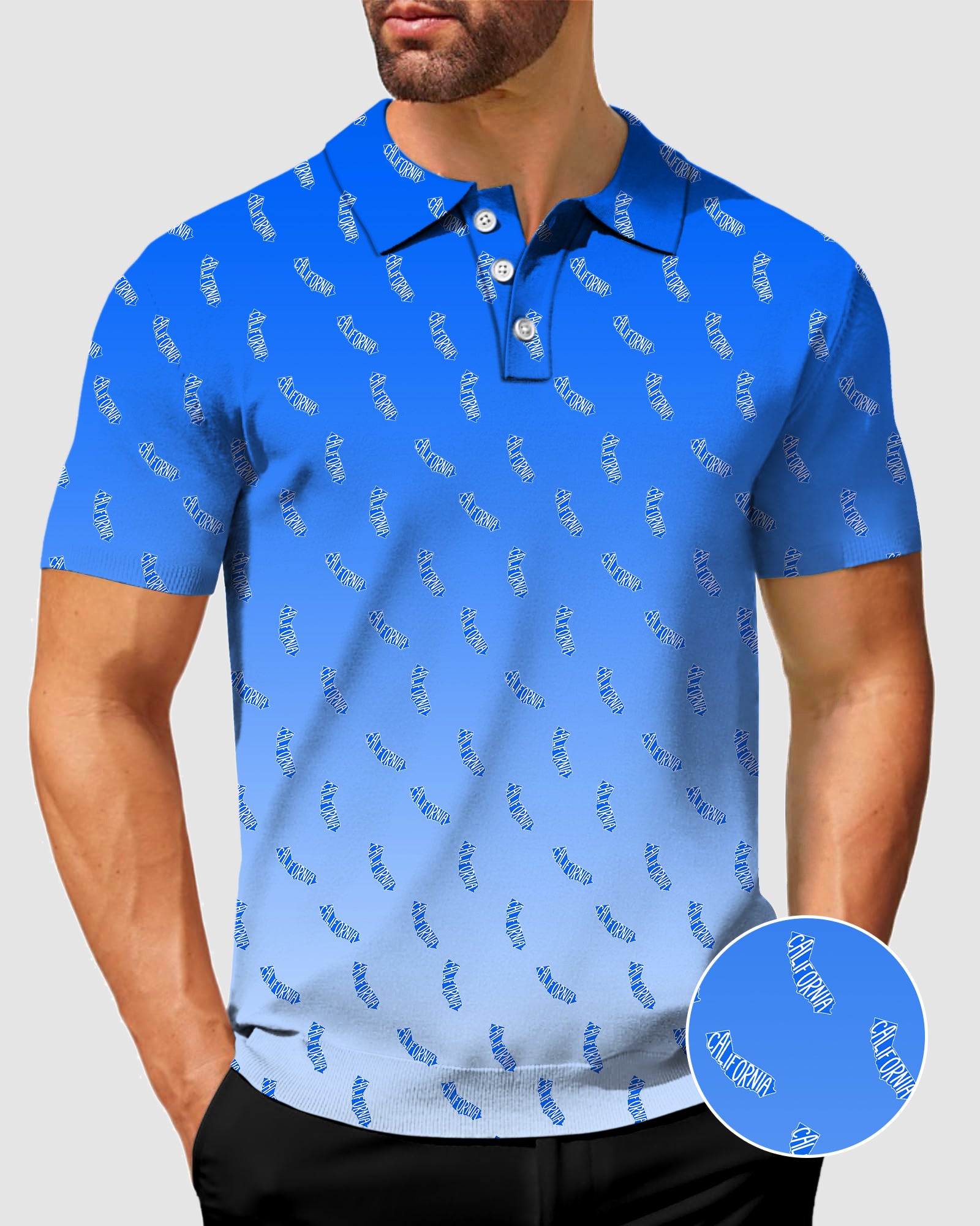 Men's Blue California Polo