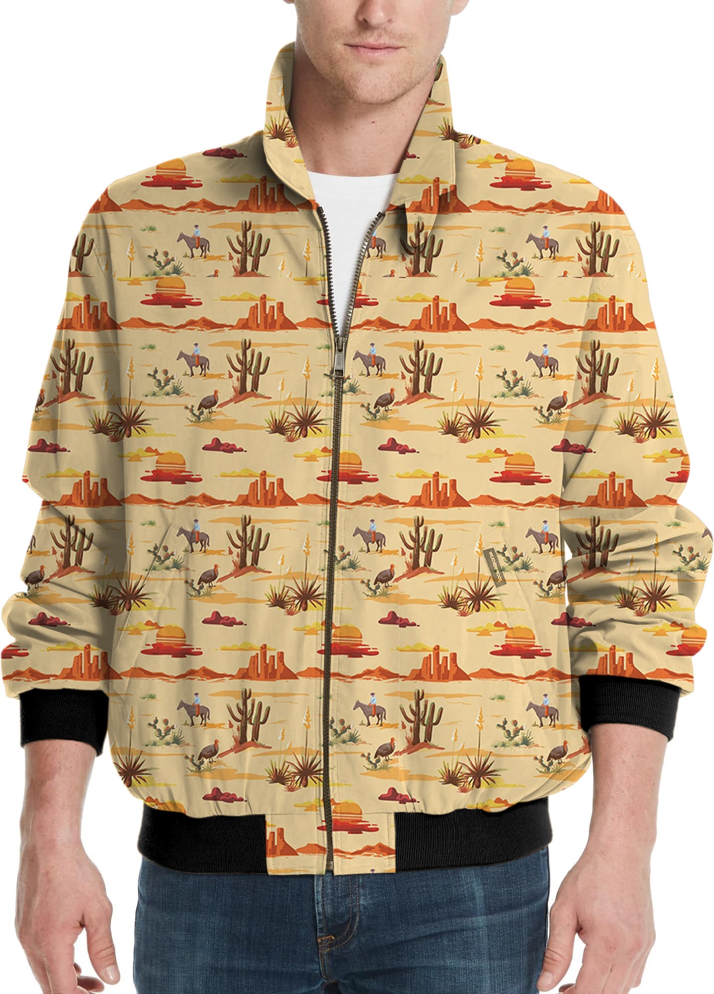 Vintage Desert-Men's Golf Windbreaker Light Jacket