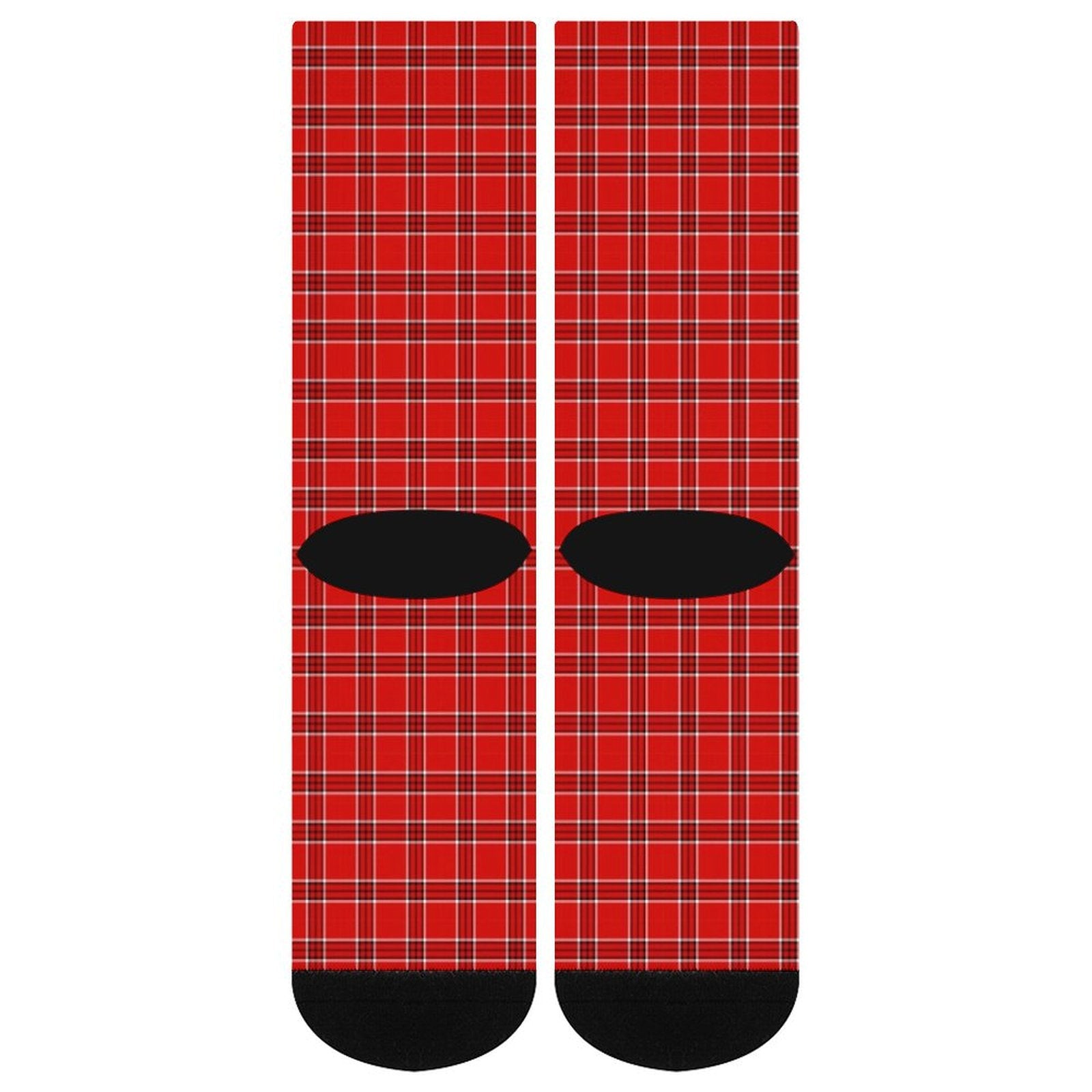 Red grid Prined socks Gifts for Men Women