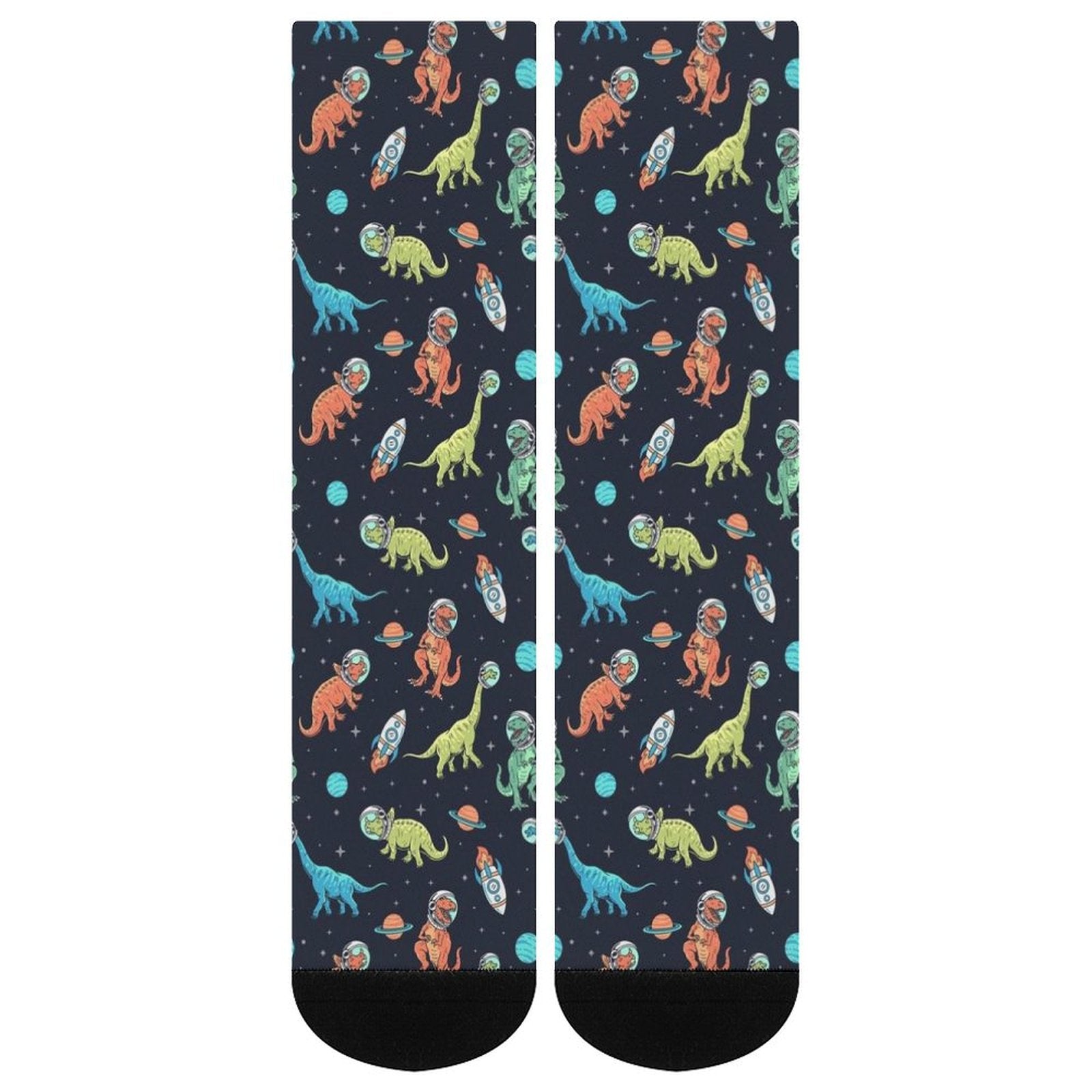 Space Dinosaur Prined socks Gifts for Men Women