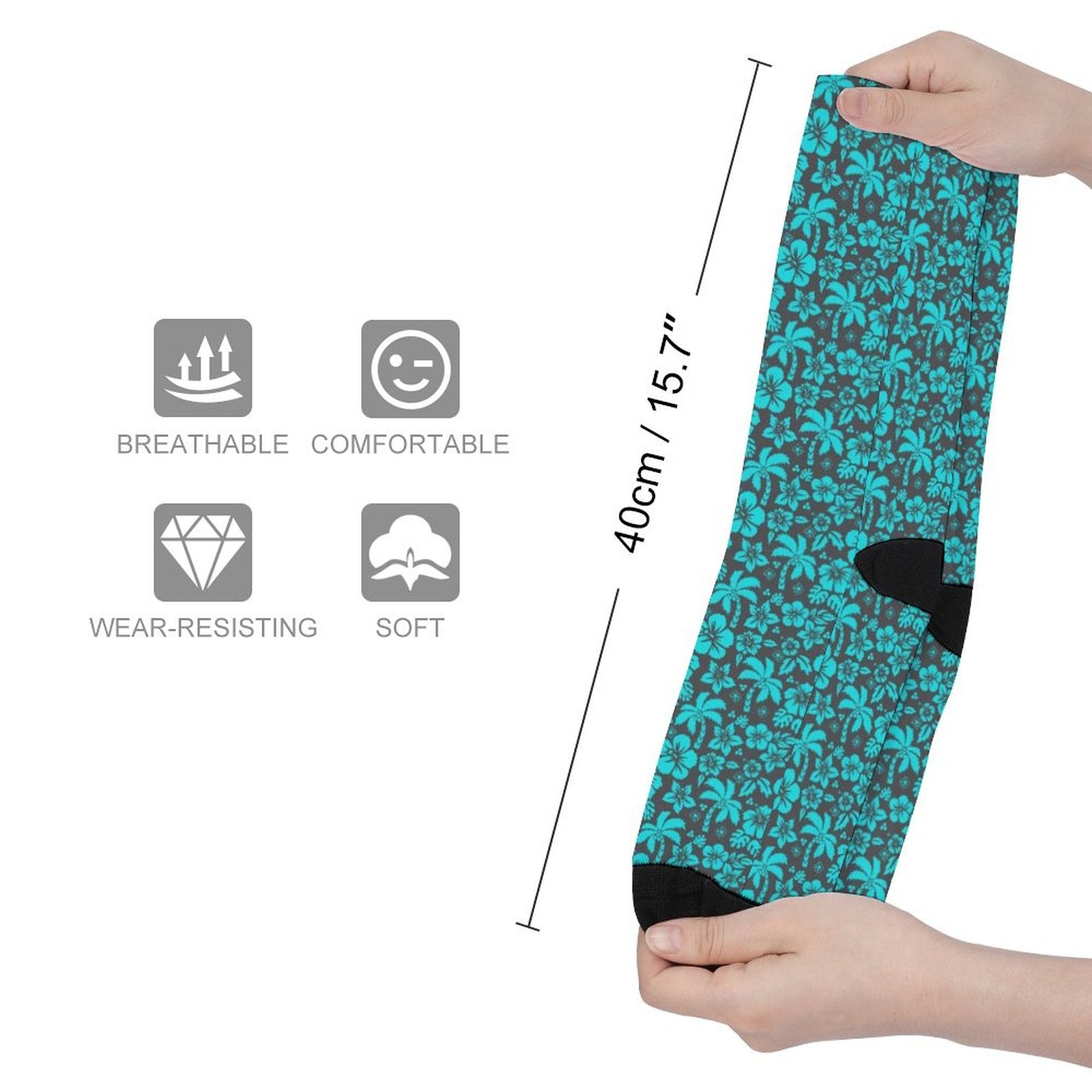 Tropical Hibiscus Prined socks Gifts for Men Women