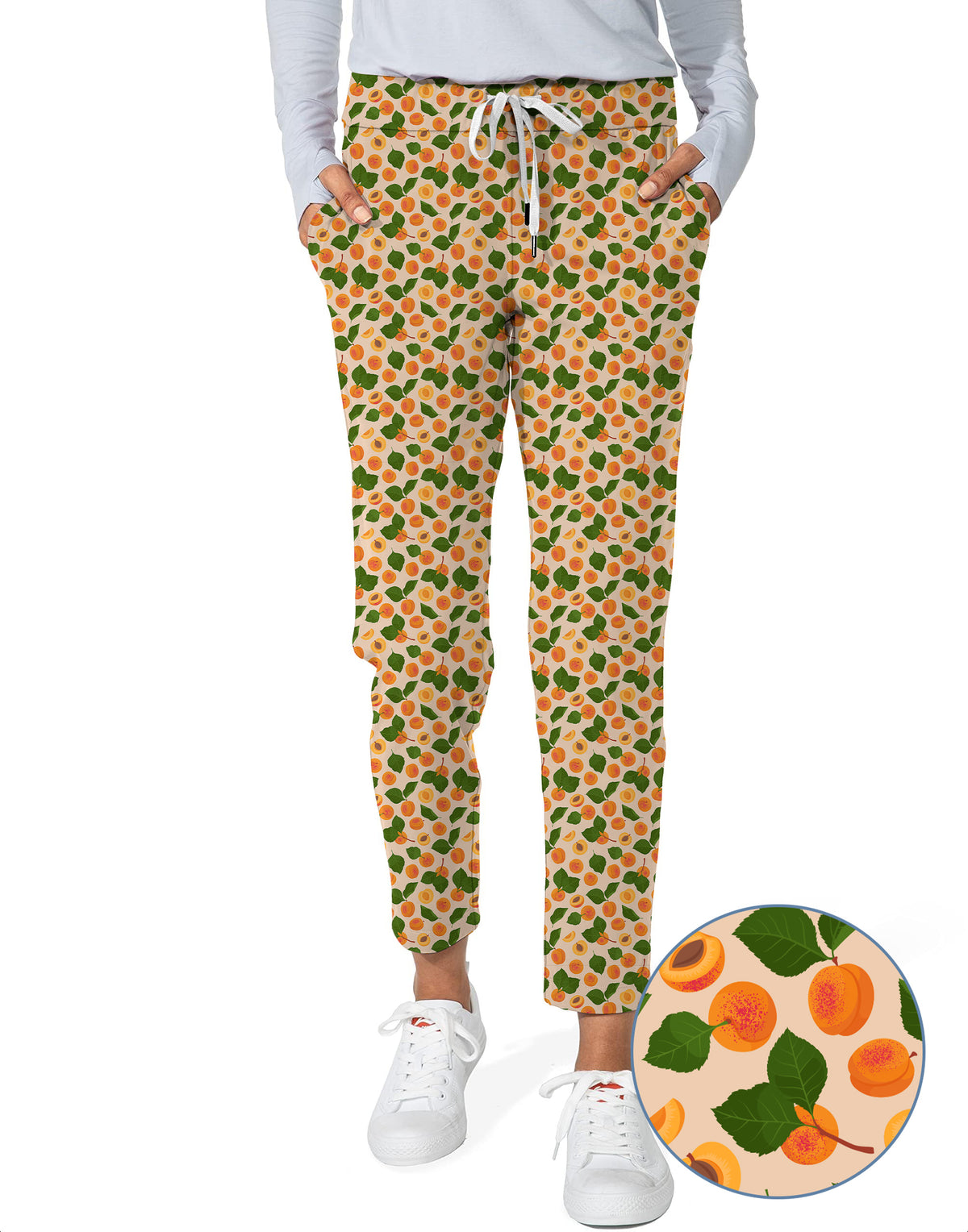 Peach leaves Women's 7/8 Stretch Ankle Golf Pants