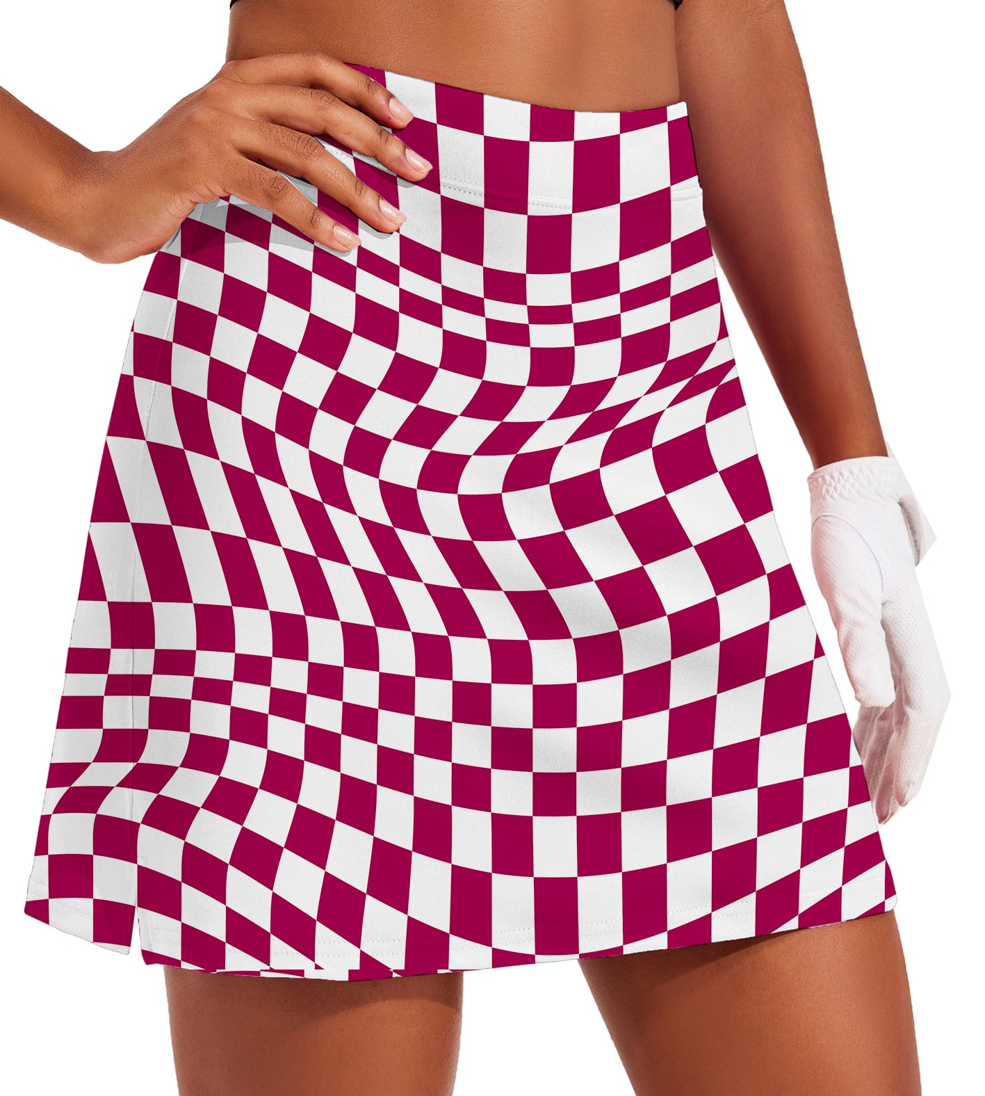 Women's Distorted space Golf Skirts Inner Shorts Pocket