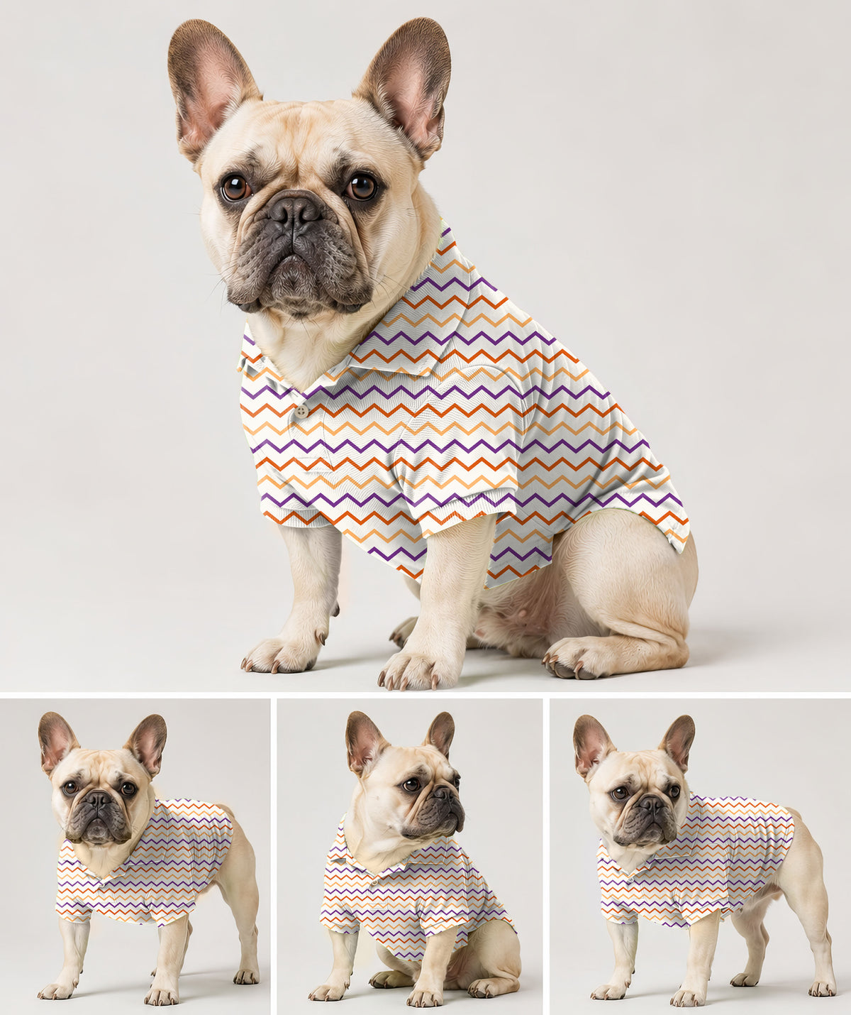 Dog's Colorful Halloween Waves Golf Polo