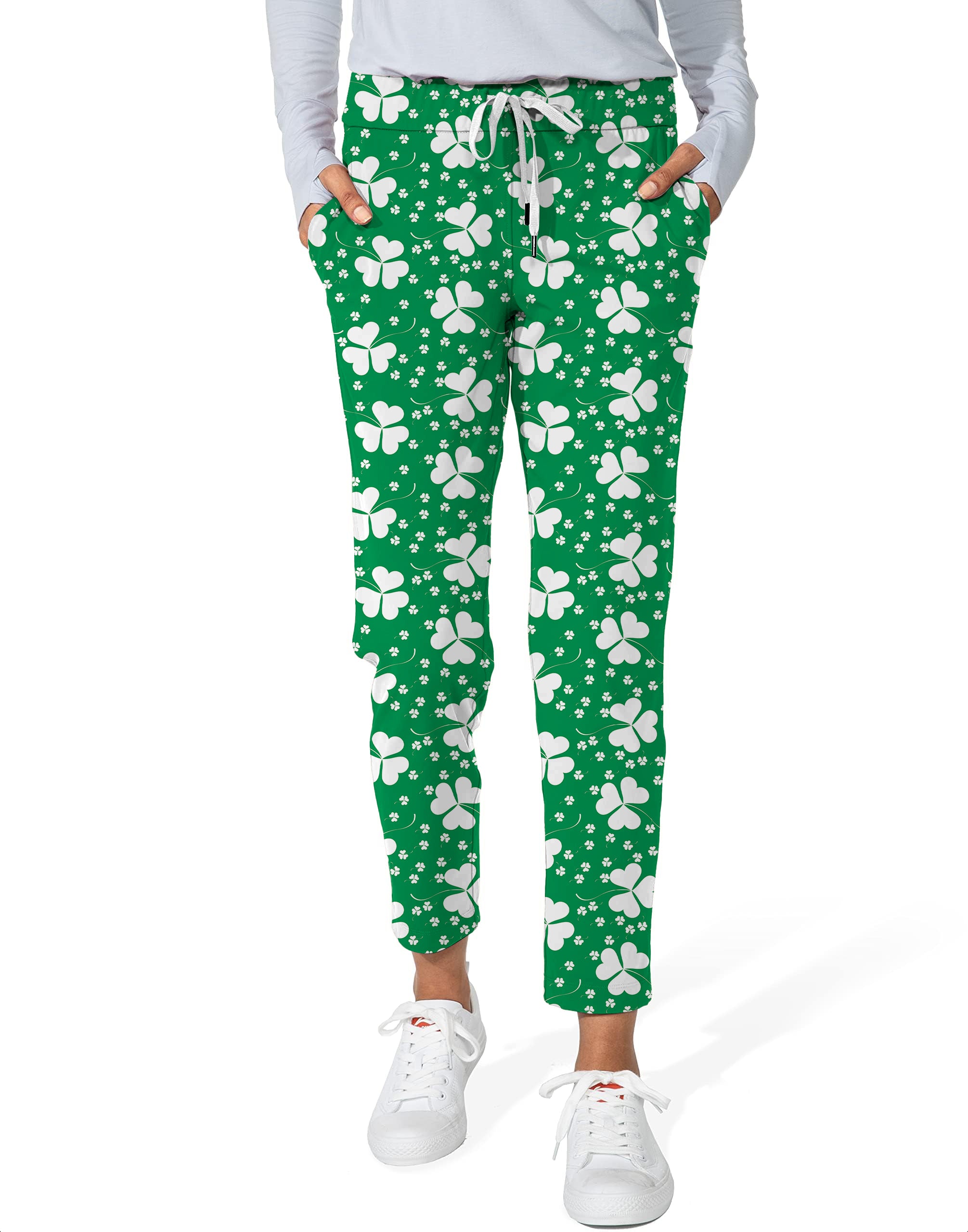 Leaf clover St. Patrick's Day-Women's 7/8 Stretch Ankle Golf Pants