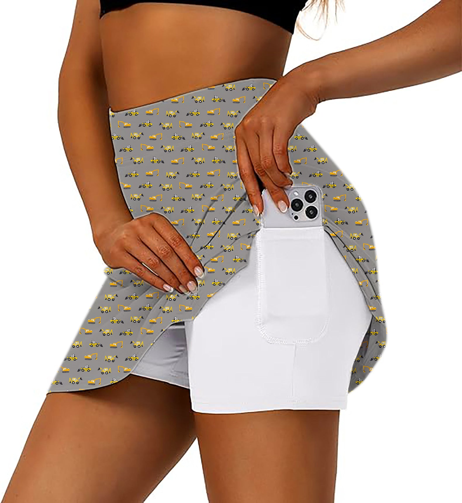 Construction Trucks Women's Athletic Golf Skorts Flared Skirts