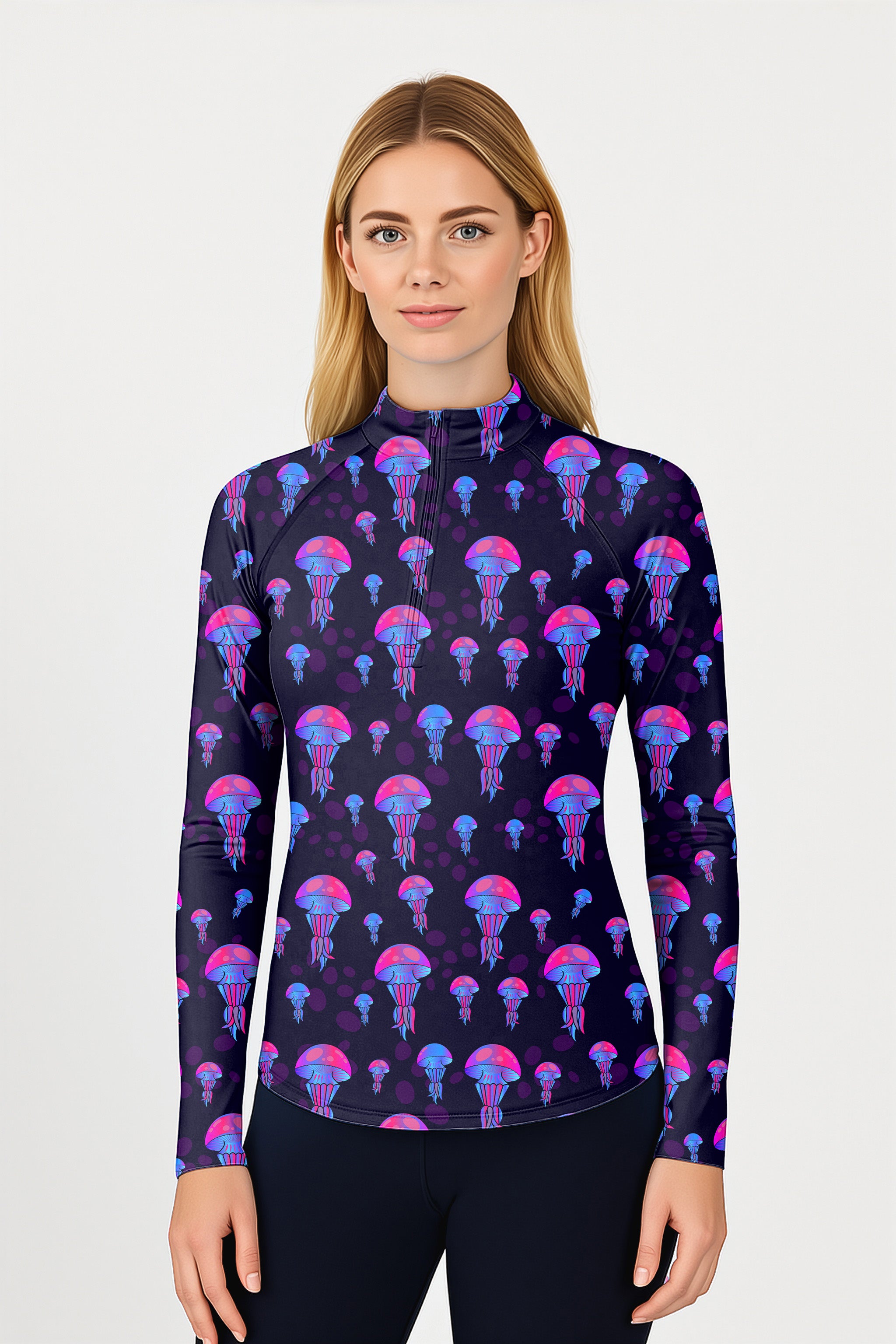 Electric Jelly   Women's Golf Active 3/4 Zip Top