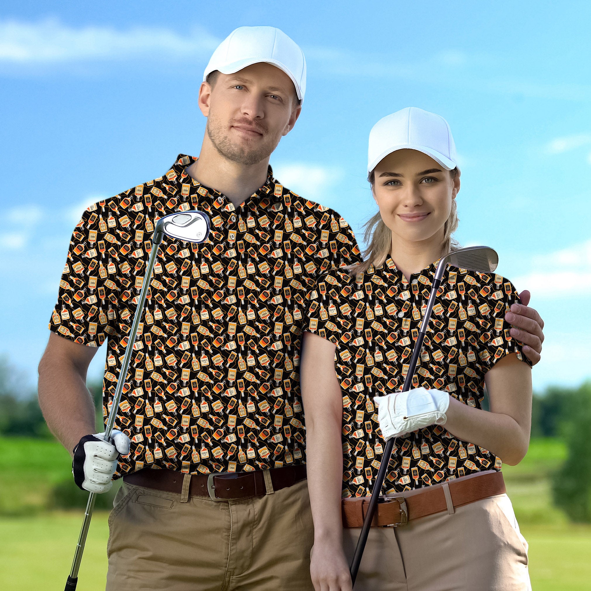 Golf Polo Couple Family set whiskey tournament