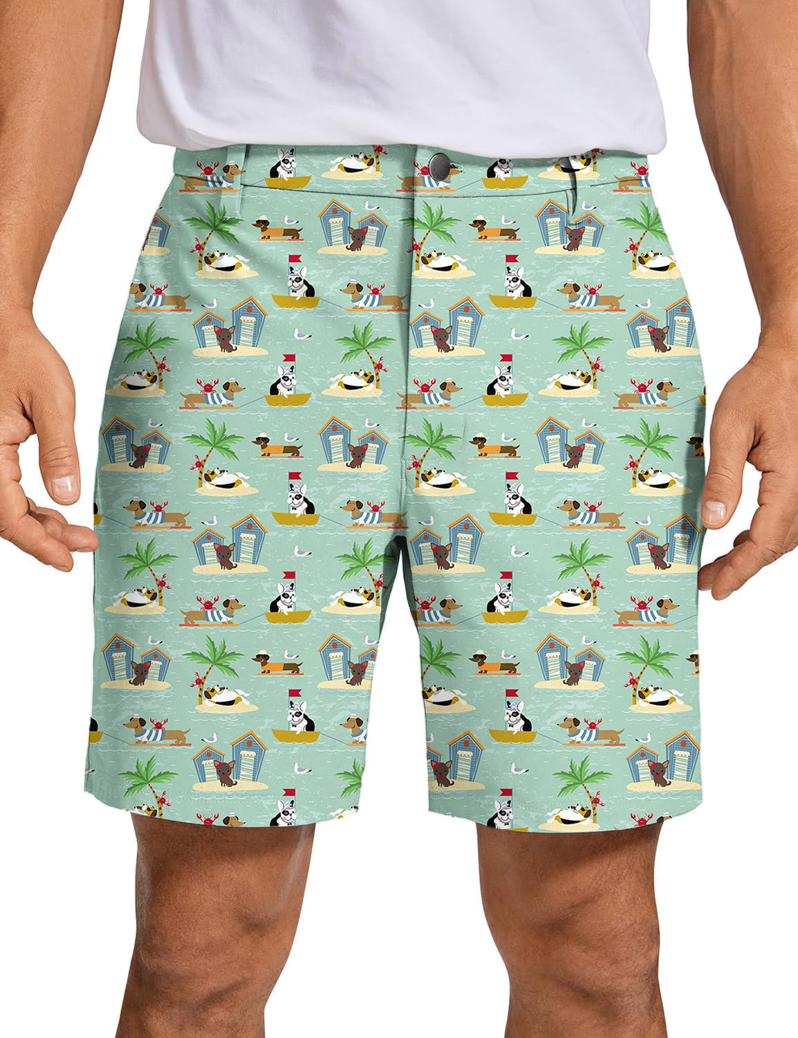 Men's Dog Vacation Golf Shorts