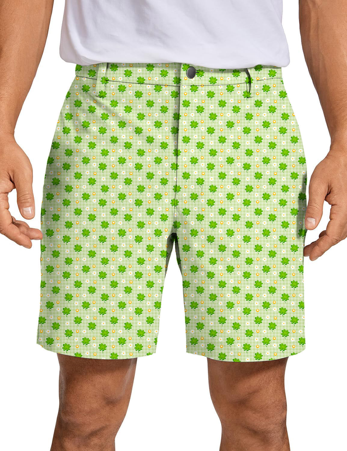 Men Leaf clover St. Patrick's Day Golf Shorts