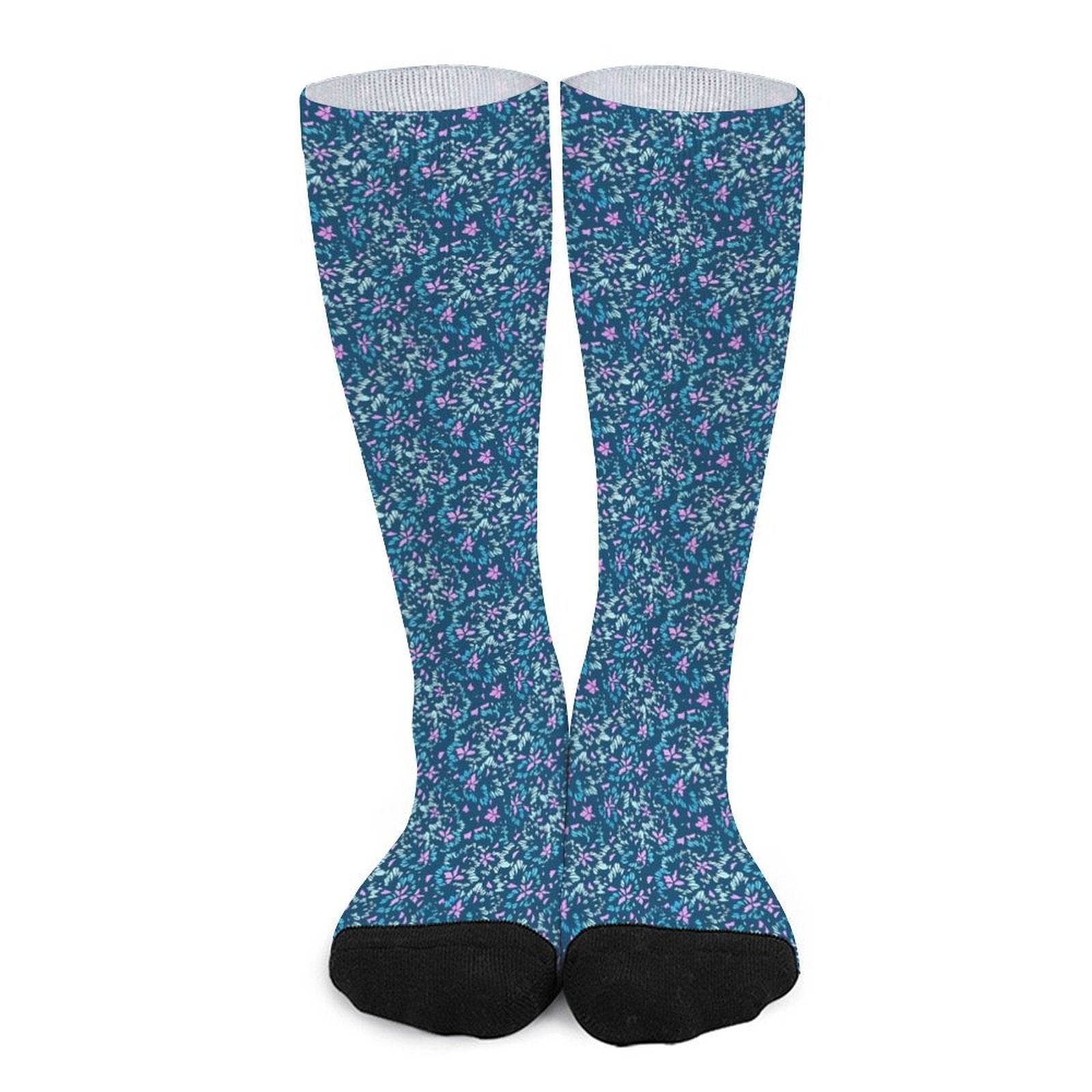 Blooming Blue Prined socks Gifts for Men Women