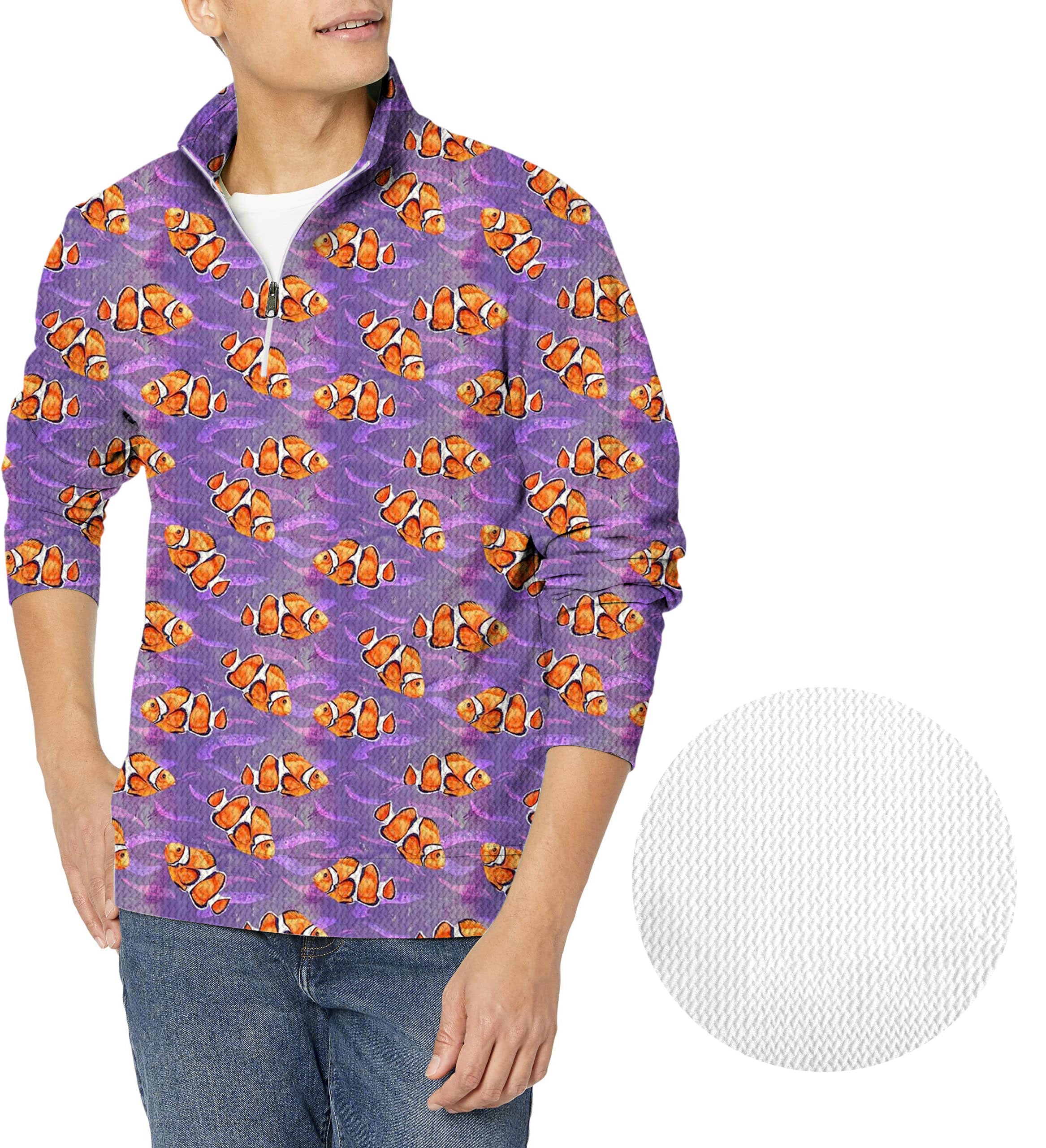 Nemo fis-Men's Golf Waffle Zipper Pullover