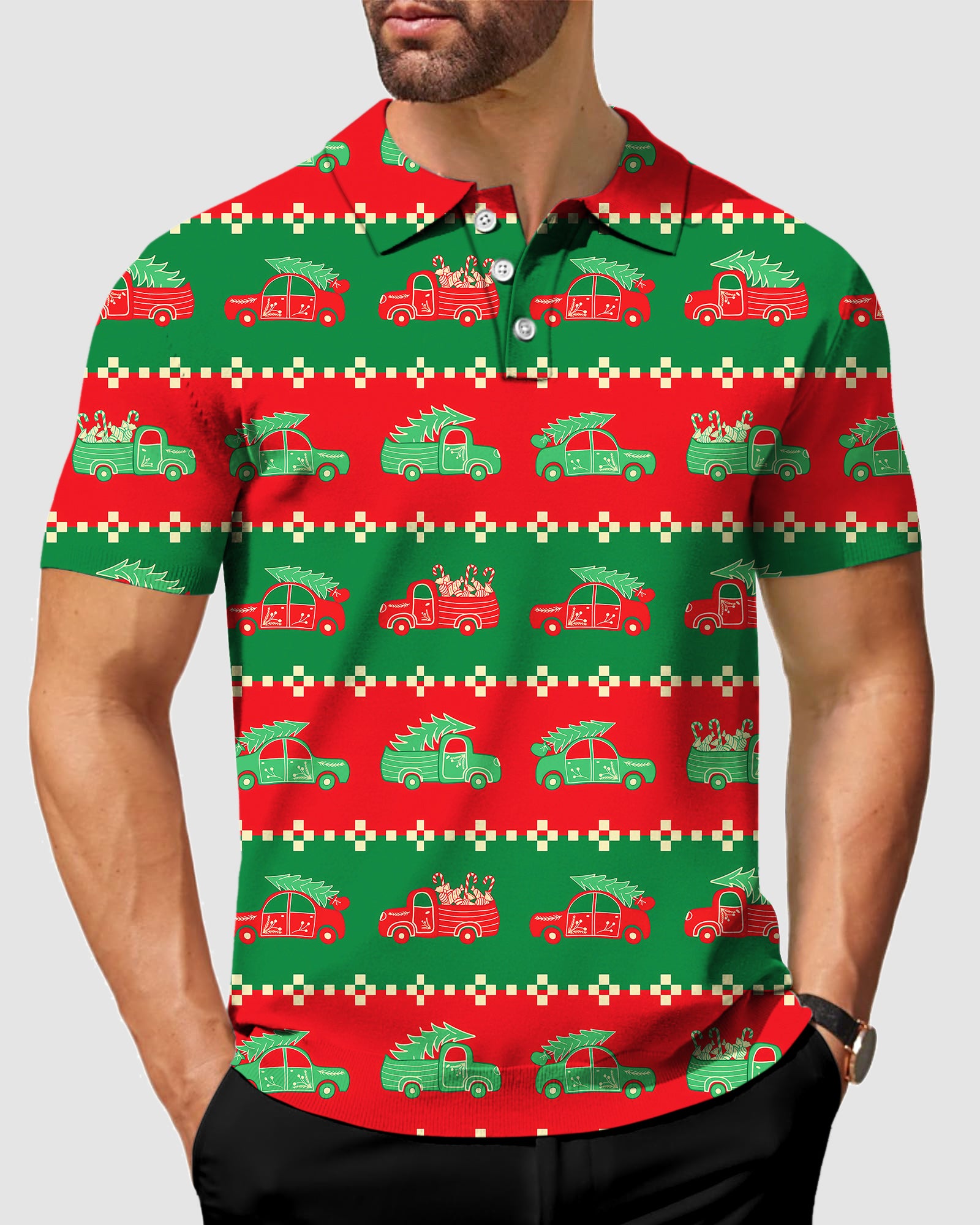 Men's Truck Christmas Gift Polo