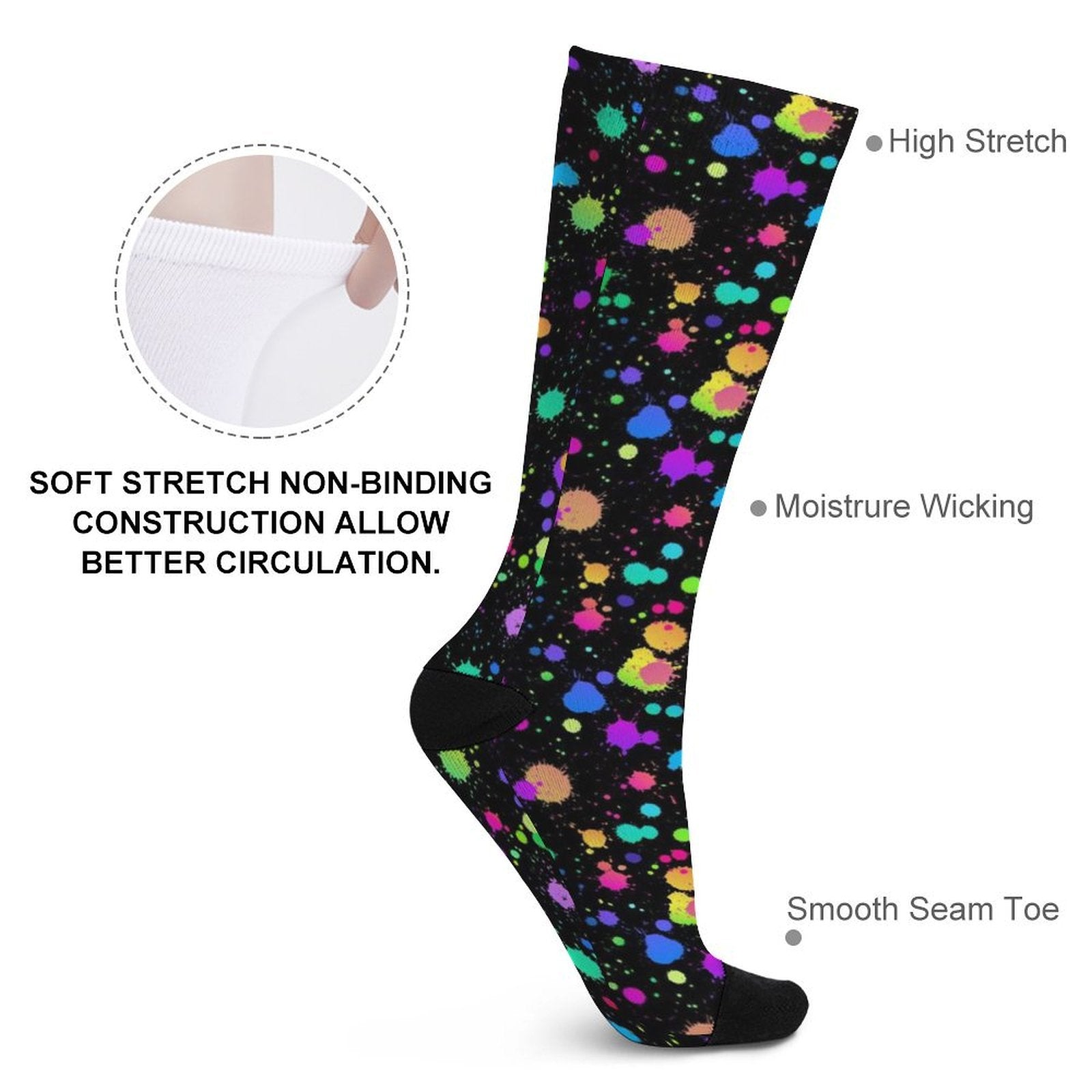 Colorful graffiti Prined socks Gifts for Men Women