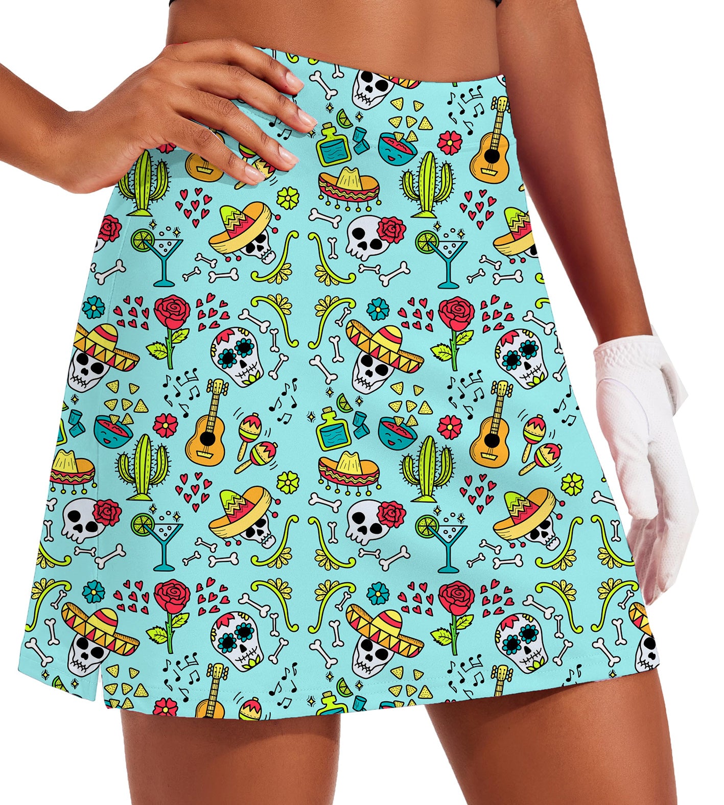 Women's Fiesta Time Golf Skirts Inner Shorts Pocket