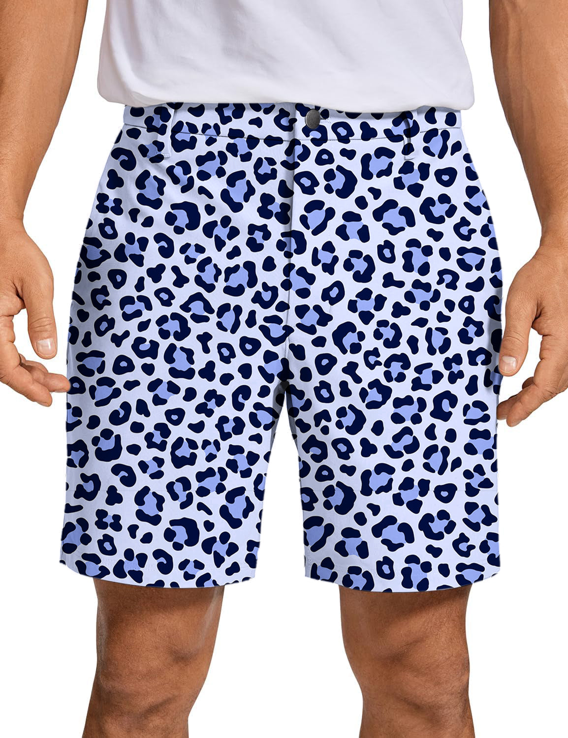 Men's purple leopard print Golf Shorts