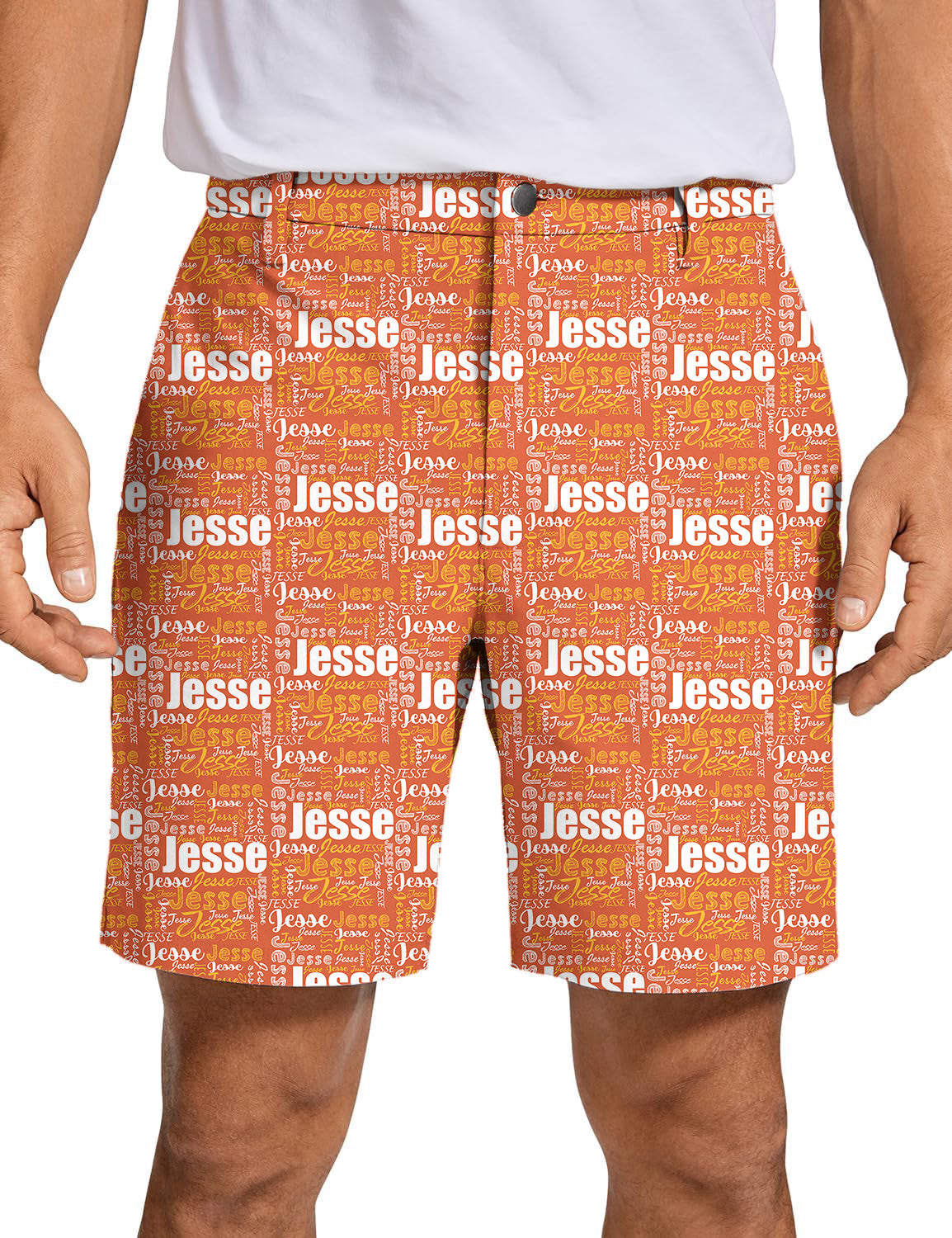 Men Custom name capper Golf Shorts