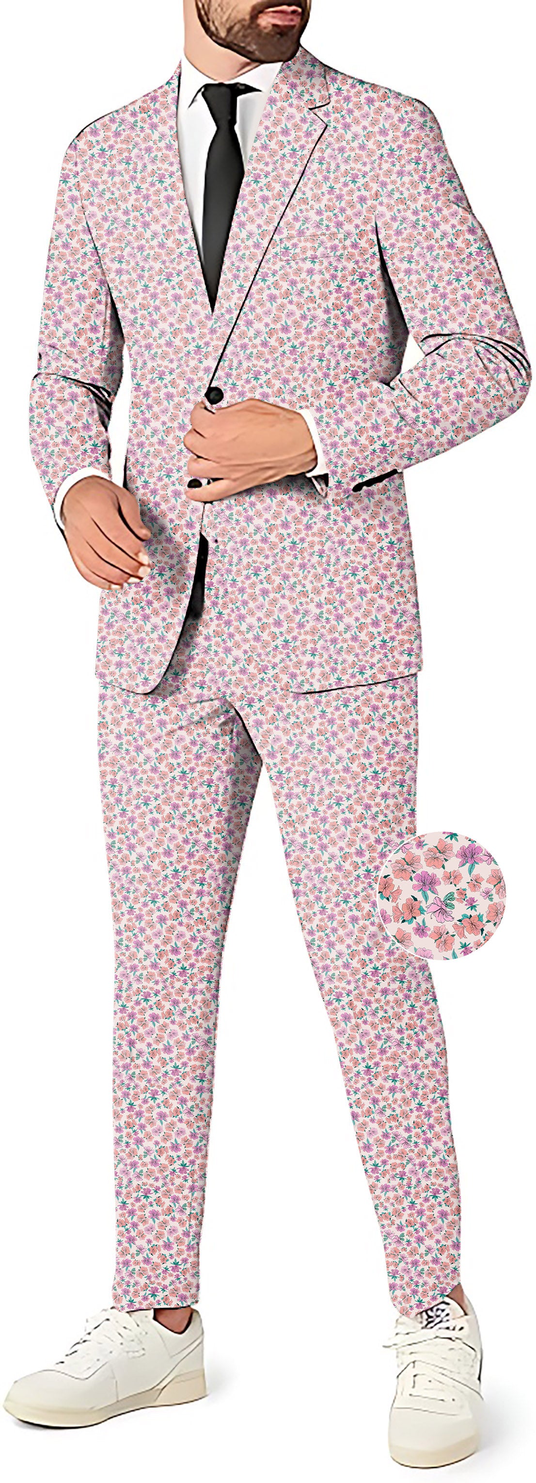 Flower World Men's Party Costumes-Theme Party 2 or 3pcs Suit set-Blazer Pants & Vest