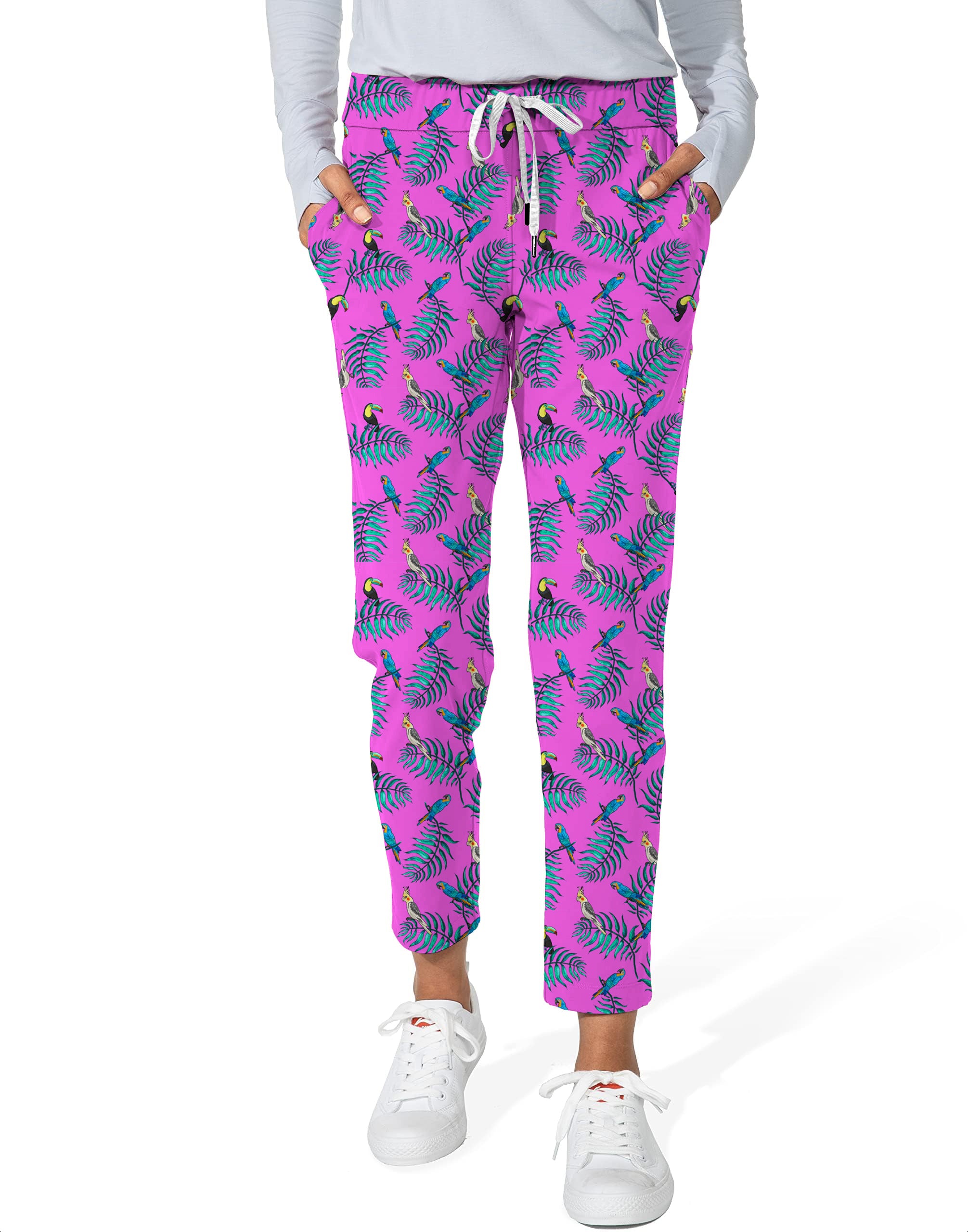 Tropical Oasis-Women's 7/8 Stretch Ankle Golf Pants