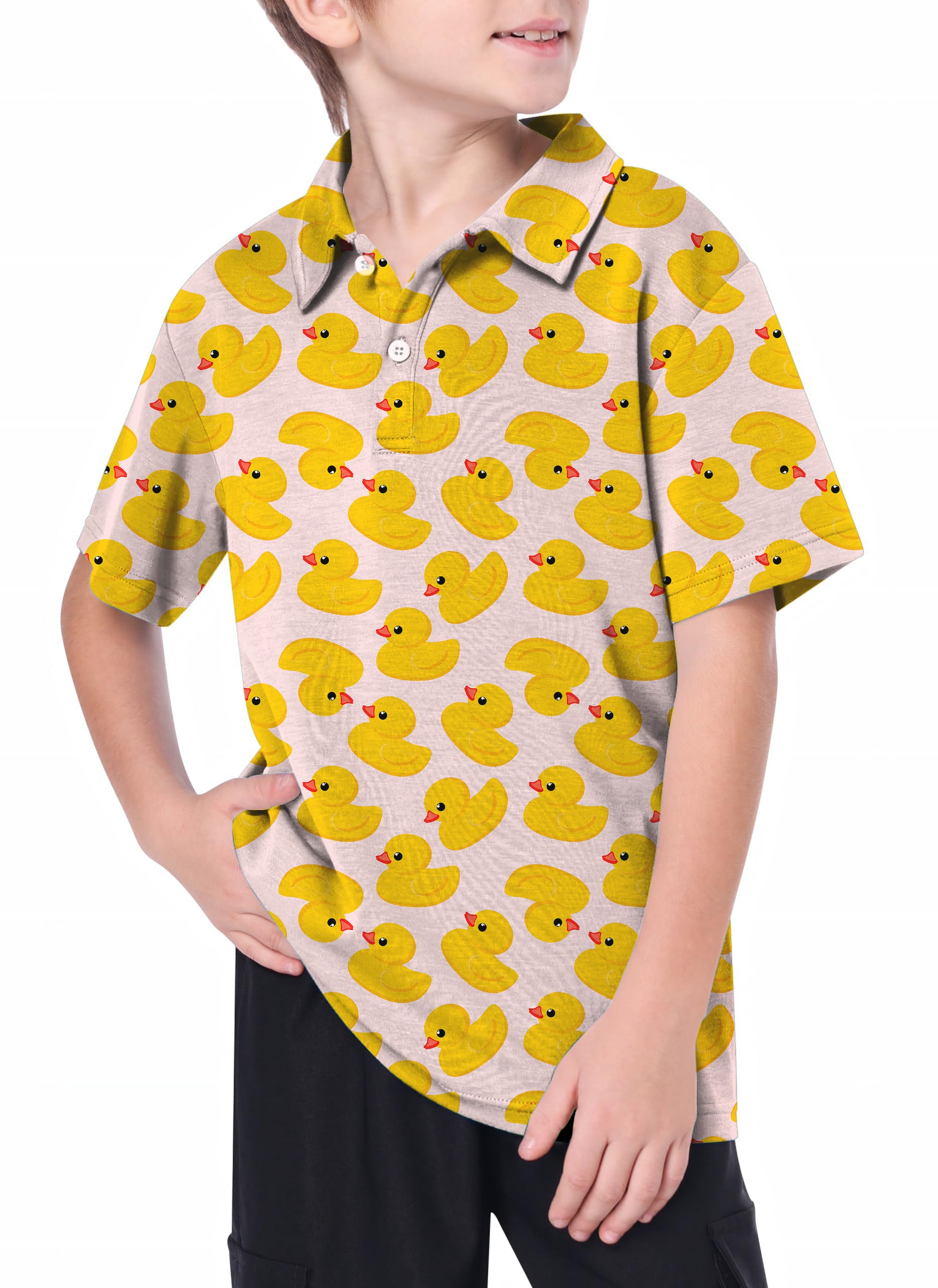 Youth Yellow duck Golf Polo