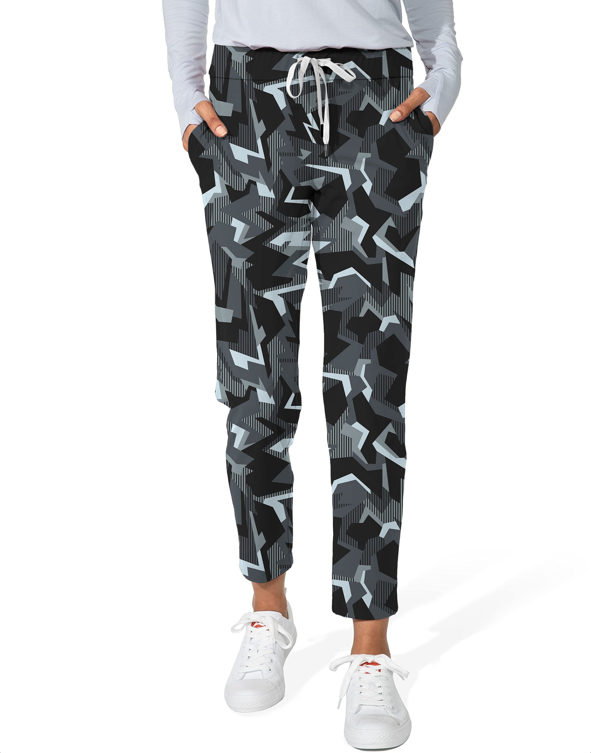 Graphite Glitch Women's 7/8 Stretch Ankle Golf Pants