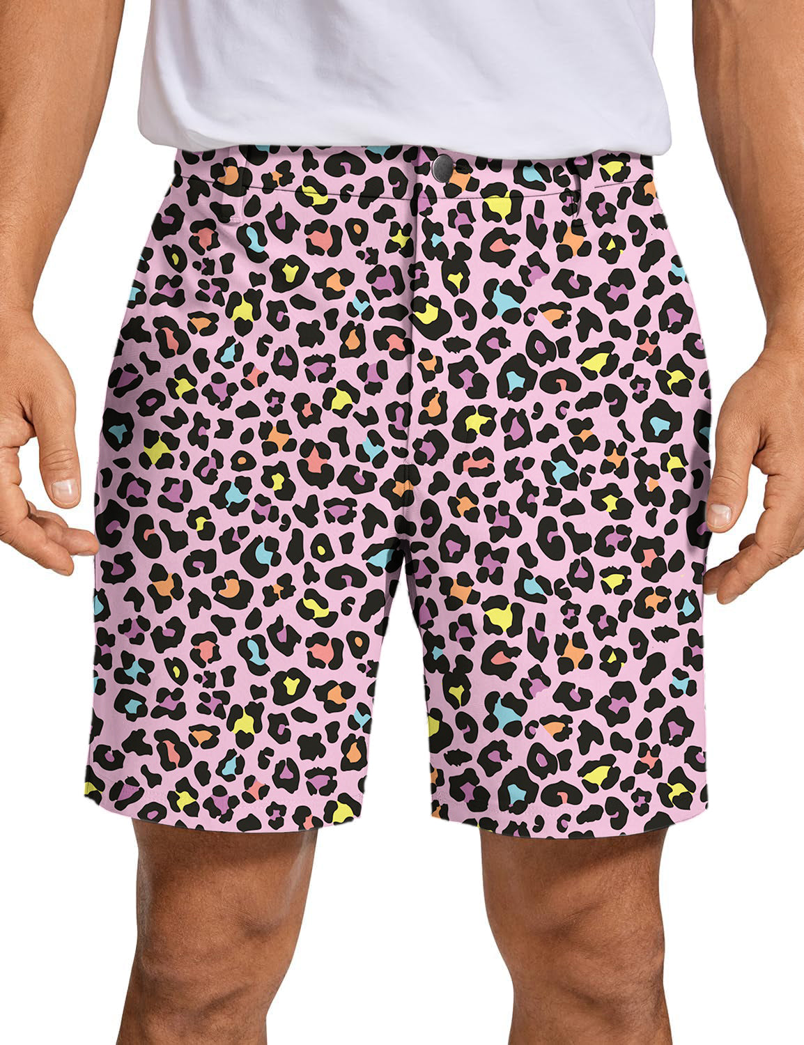 Men's Leopard Golf Shorts