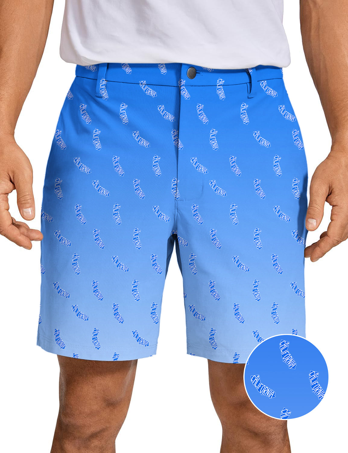 Men's Blue California Golf Shorts