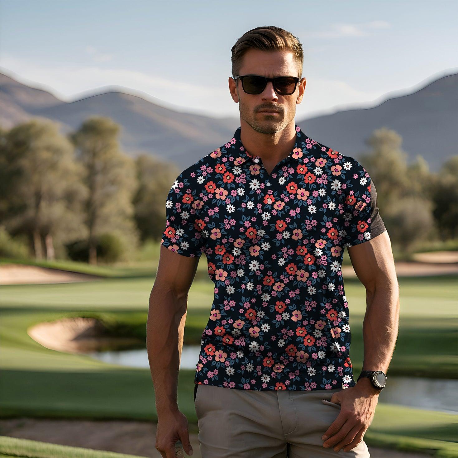 Men's Vintage Floral golf polo