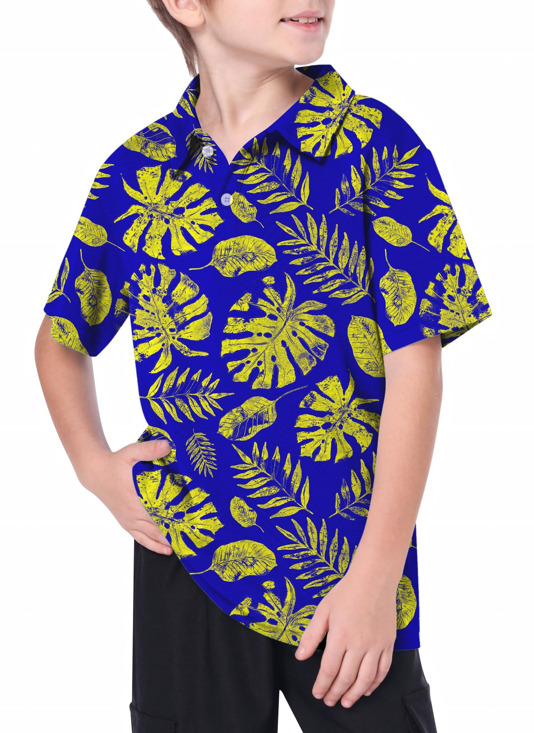 Youth Tropical plants Golf Polo